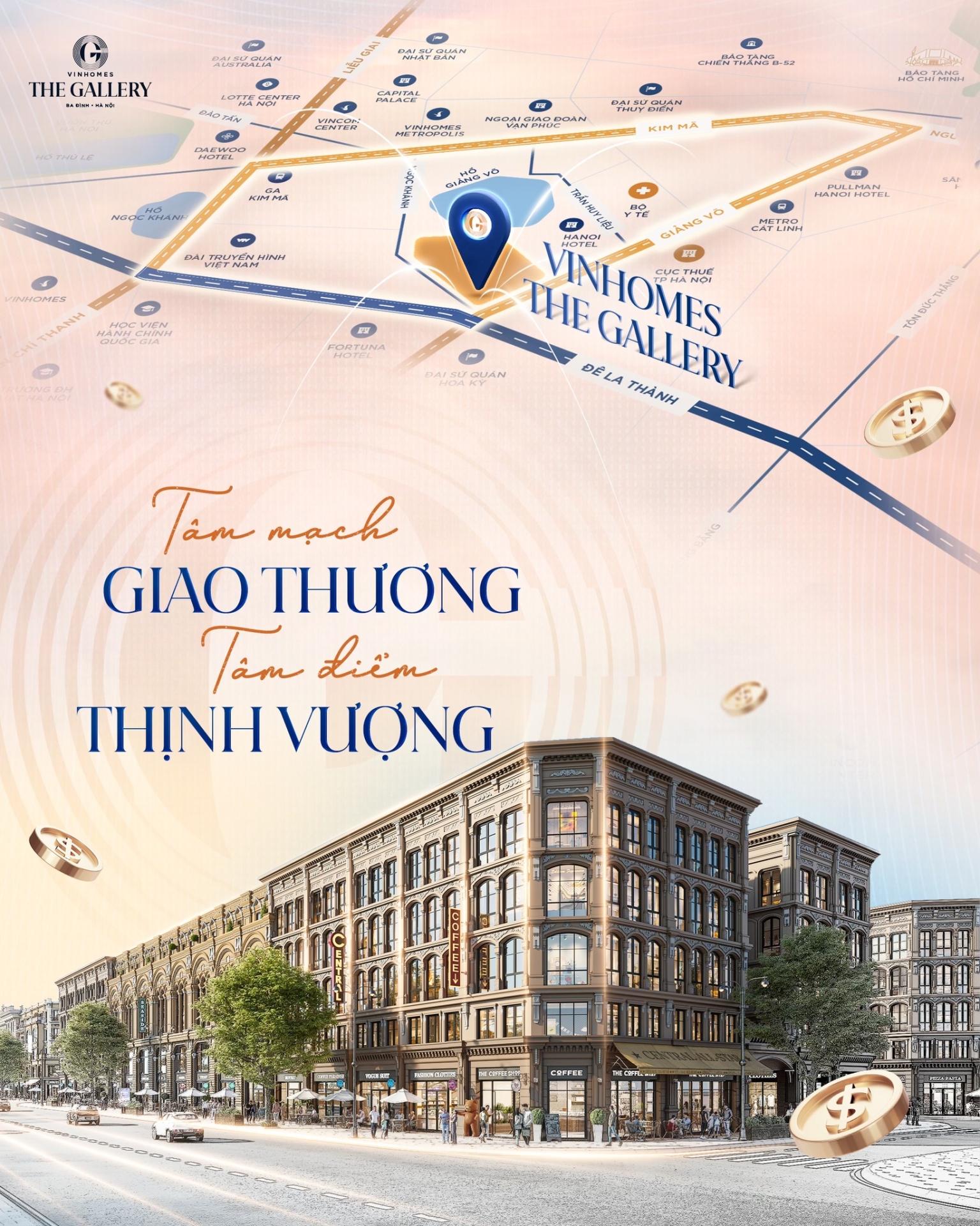 Vinhomes The Gallery: Tâm mạch giapo thương - Tâm điểm thịnh vượng