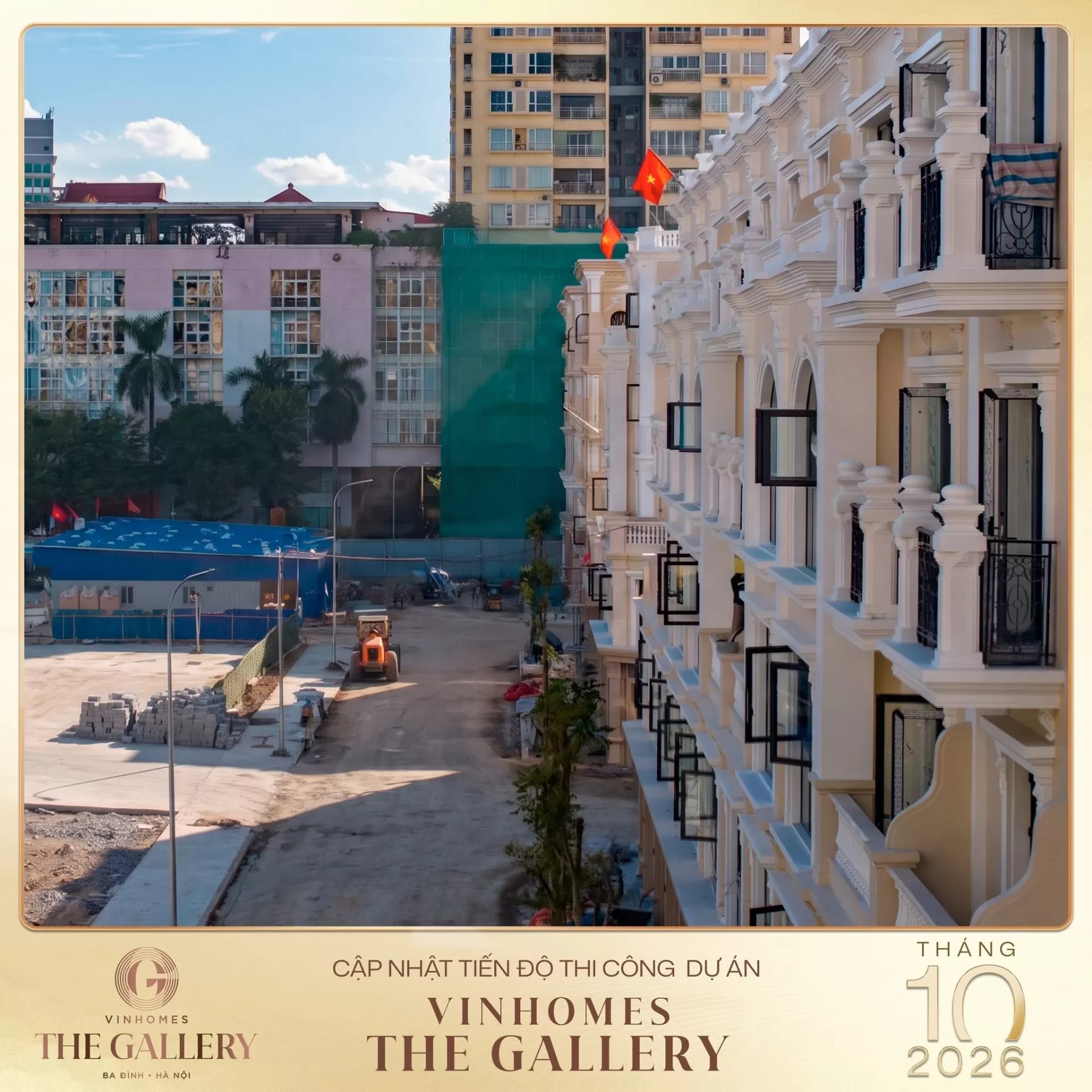 Tháng 10/2026: Cập nhật tiến độ Vinhomes The Gallery