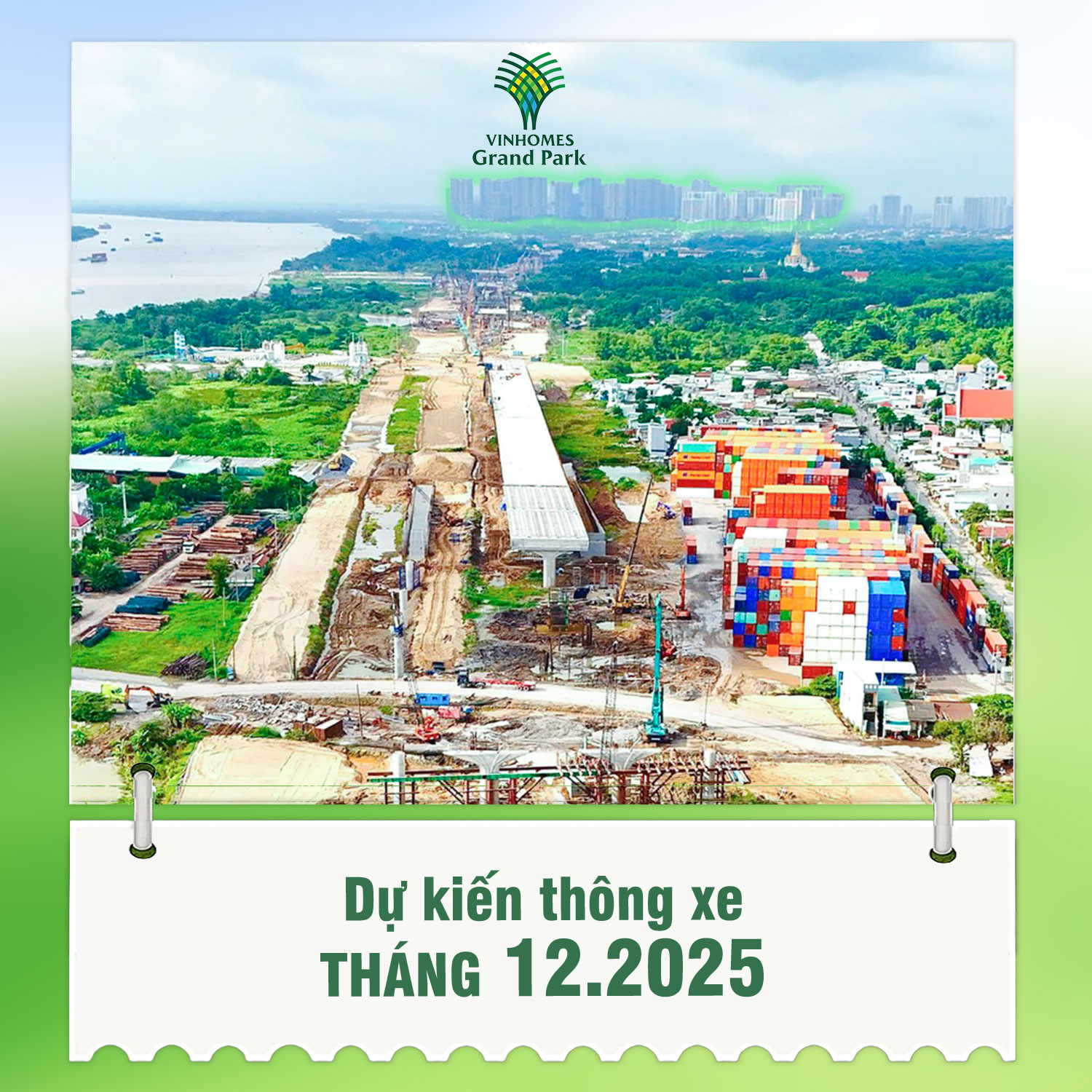Vành đai 3 tăng tốc, tạo đà bứt phá cho Vinhomes Grand Park