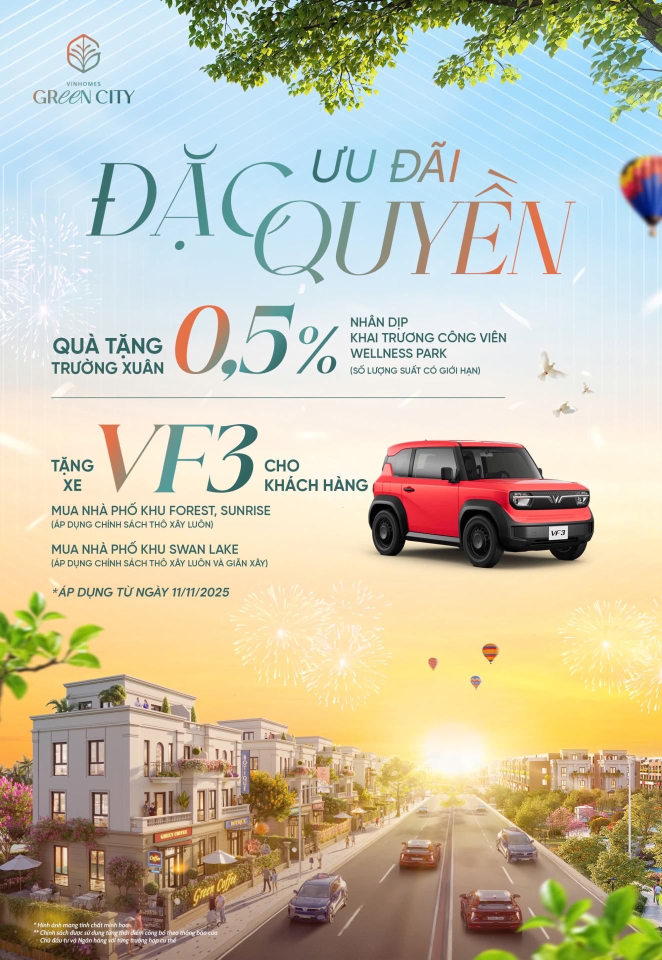 Chính sách bán hàng tặng VF3 11.11