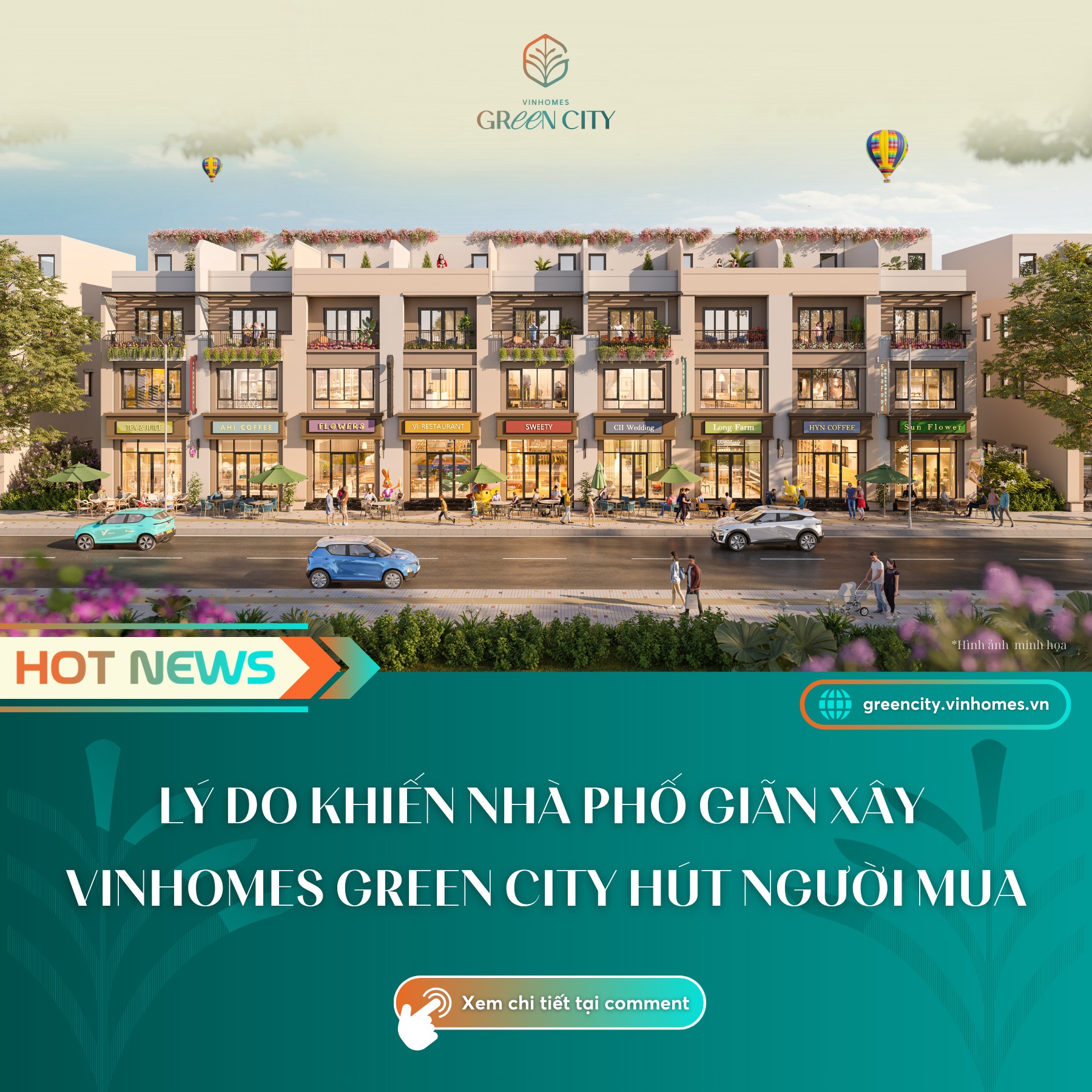 Bản đồ di chuyển của Cư dân Vinhomes Green City: Đi đâu cũng tiện, tới đâu cũng gần.