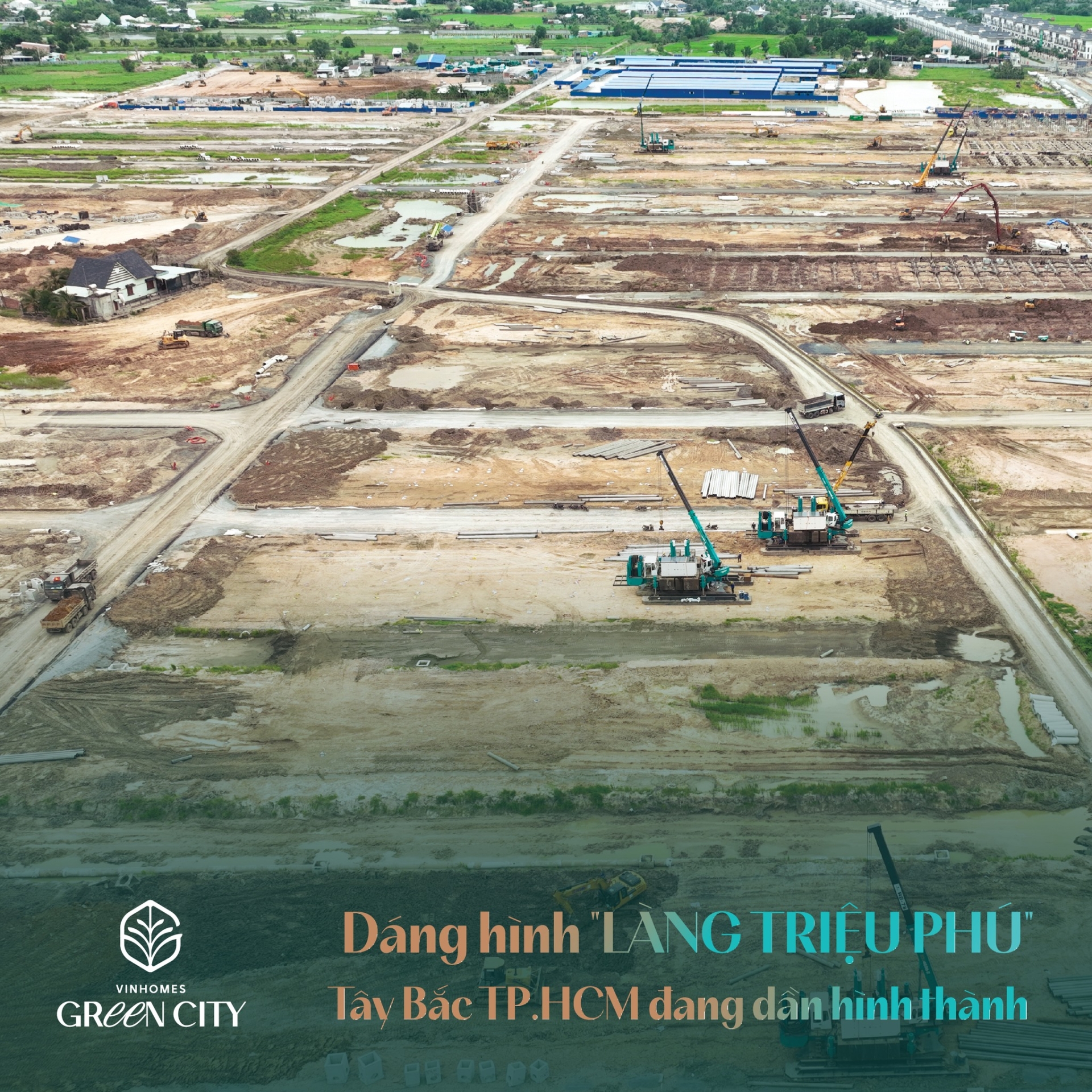 Vinhomes Green City tháng 7/2025: Vững nhịp thi công, tiến độ thần tốc