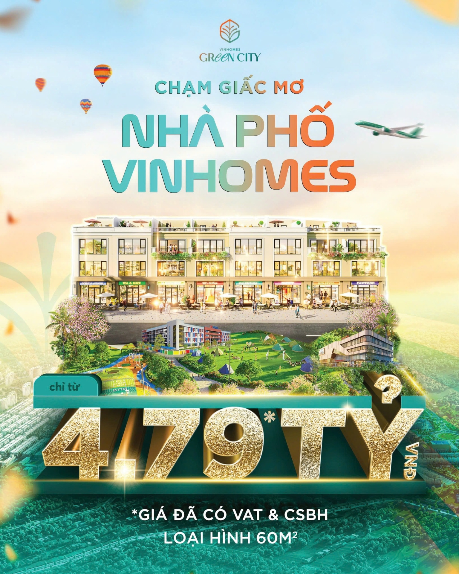 [Bất Động Sản 68 - batdongsan68.vn] Hôm nay, Vinhomes Green City - Vinhomes Hậu Nghĩa - đô thị all-in-one đầu tiên tại Tây Bắc Thành phố Hồ Chí Minh - chính thức công bố giá bán, chỉ từ 4,79tỷ/căn Nhà Phố Vinhomes (đã bao gồm VAT & chính sách bán hàng).