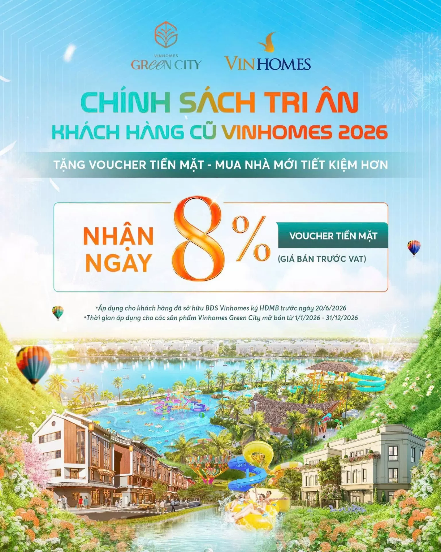 Tri ân khách hàng Vinhomes - Ưu đãi đặc biệt chưa từng có!