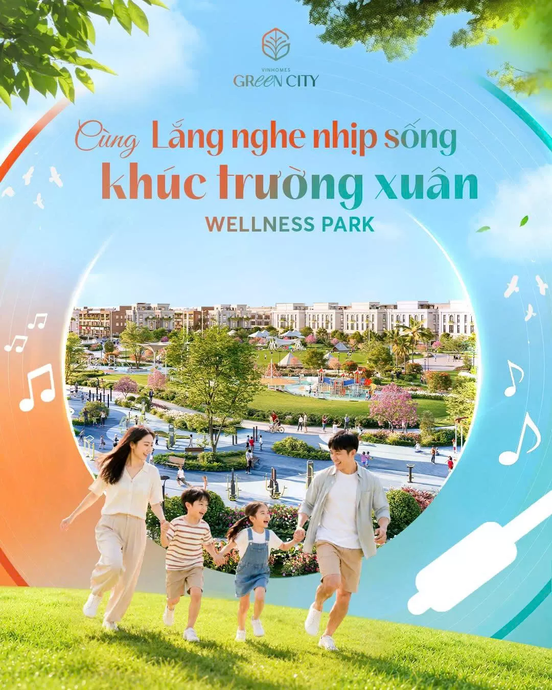 Lắng nghe nhịp sống cùng khúc trường xuân Wellness Park