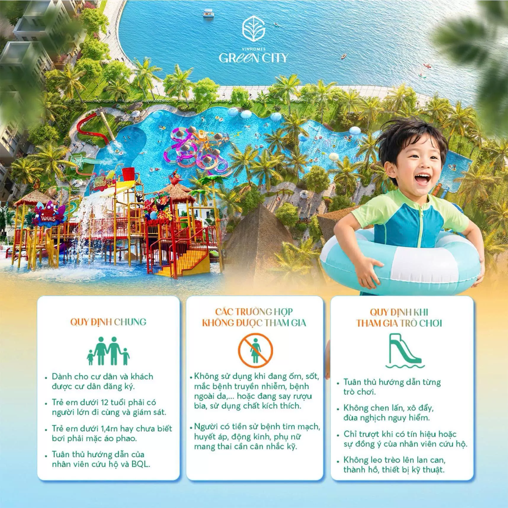 Nắm chắc quy định, vui chơi hết mình, an toàn hết ý tại Aqua Adventure