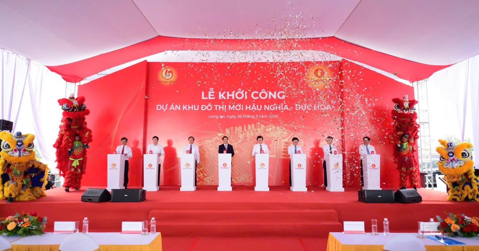 Long An khởi công dự án đô thị 40.000 dân do Vingroup đầu tư trên hành lang vành đai 4 TP.HCM