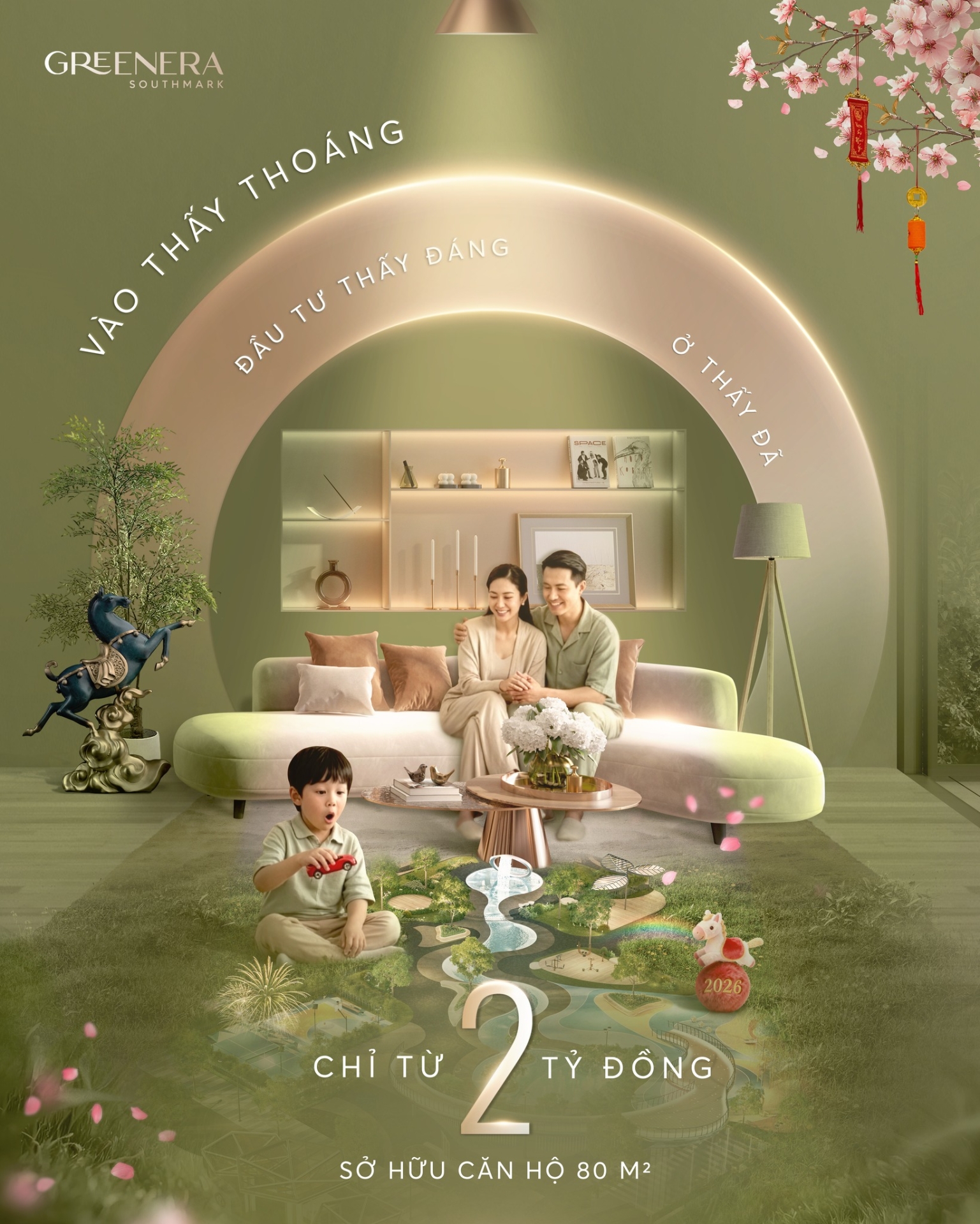 Cơ hội an cư cuối năm - Nhẹ gánh tài chính: Sở hữu căn hộ 2 phòng ngủ chỉ từ 2 tỷ đồng