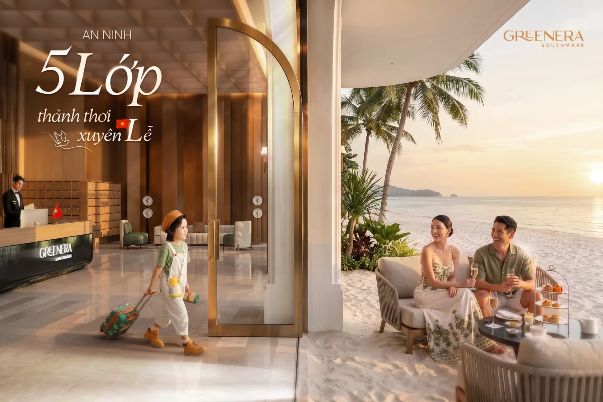 Tận hưởng kỳ nghỉ du lịch 2/9 trọn vẹn tại Greenera Southmark nhờ hệ thống an ninh 5 lớp an to&agrave;n tuyệt đối, gi&uacute;p bạn thảnh thơi kh&aacute;m ph&aacute; mọi h&agrave;nh tr&igrave;nh.