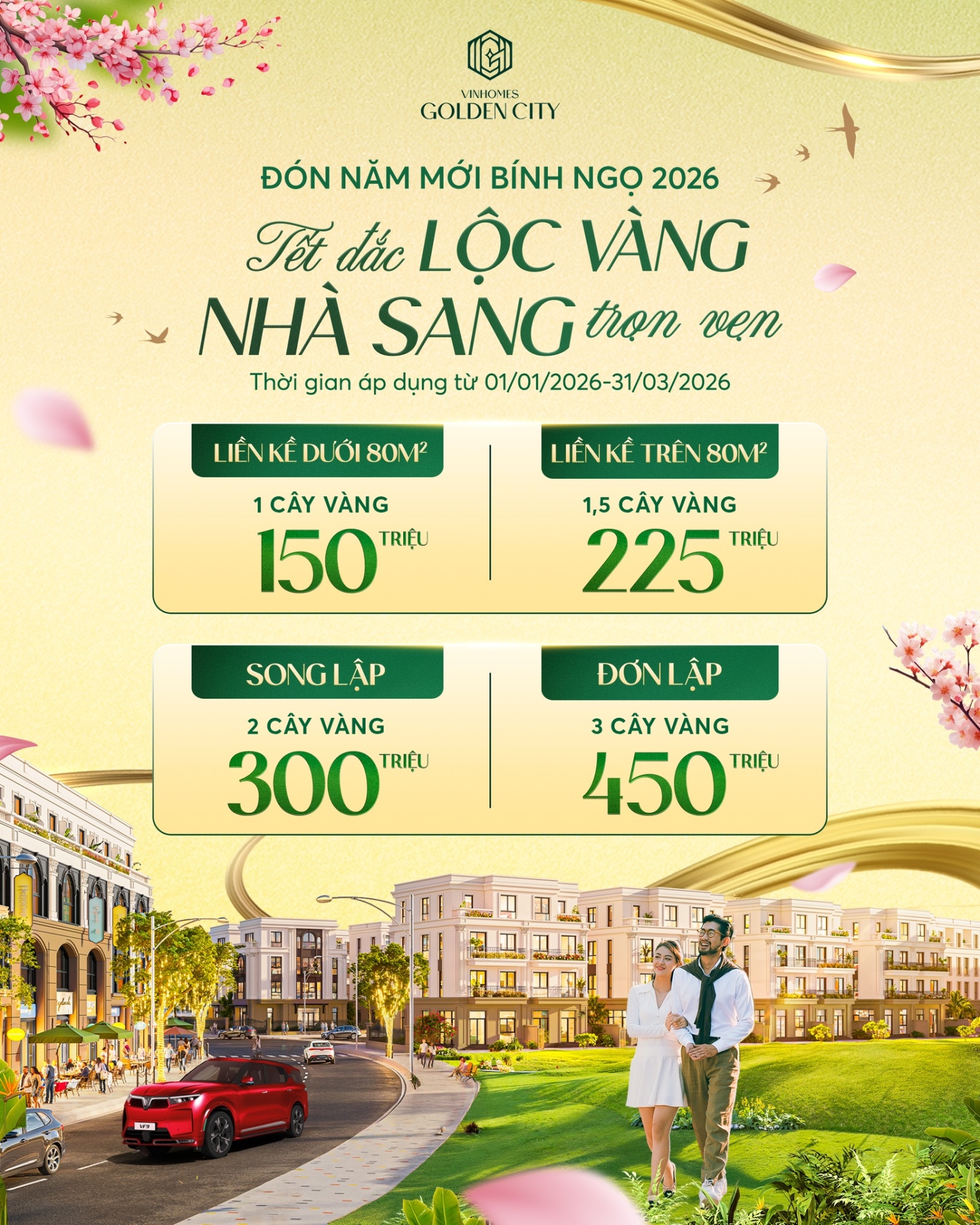 Đón Xuân Bính Ngọ 2026: Tết đắc lộc vàng - Nhà sang trọn vẹn