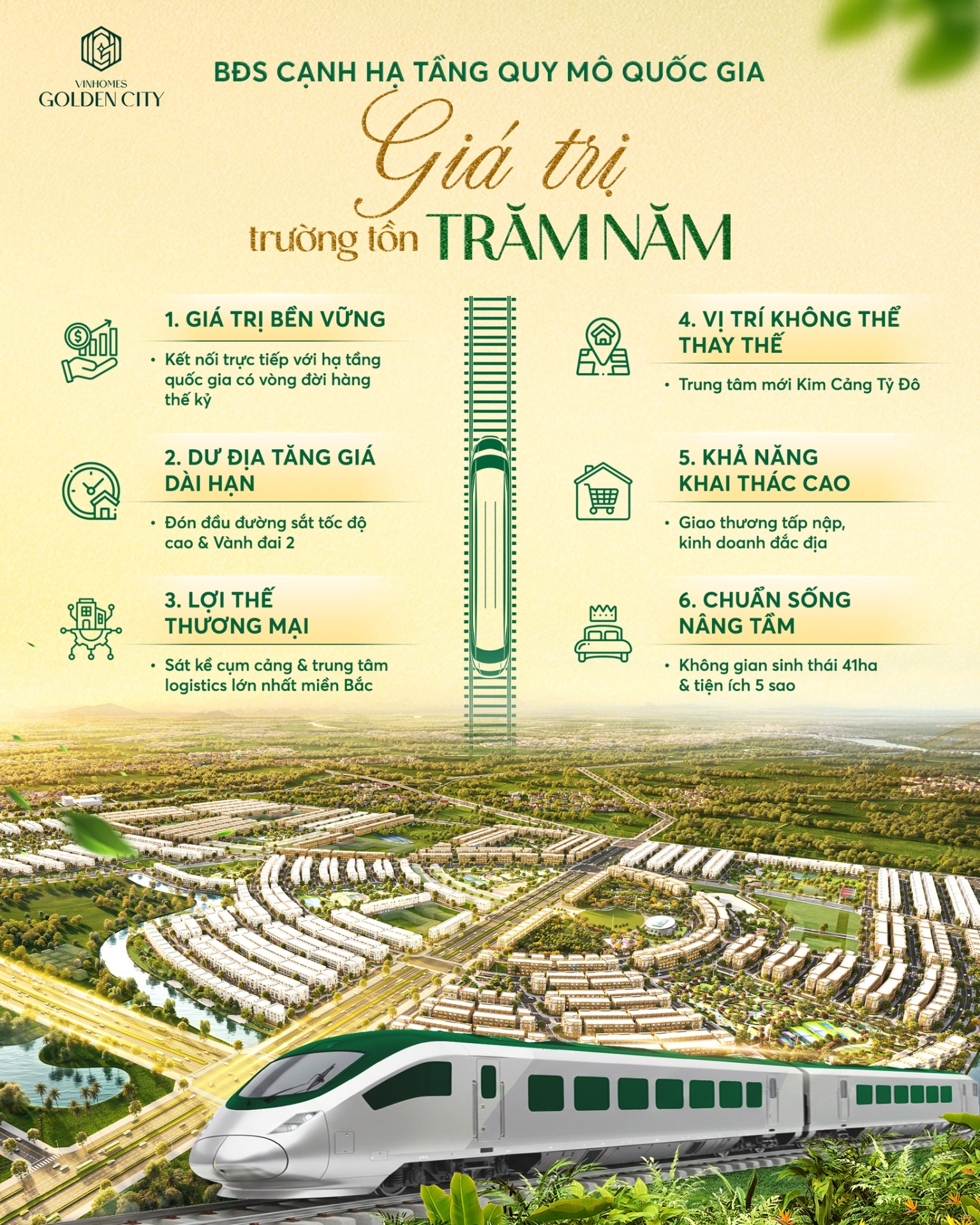 BĐS cạnh hạ tầng quy mô Quốc gia - Giá trị trường tồn trăm năm