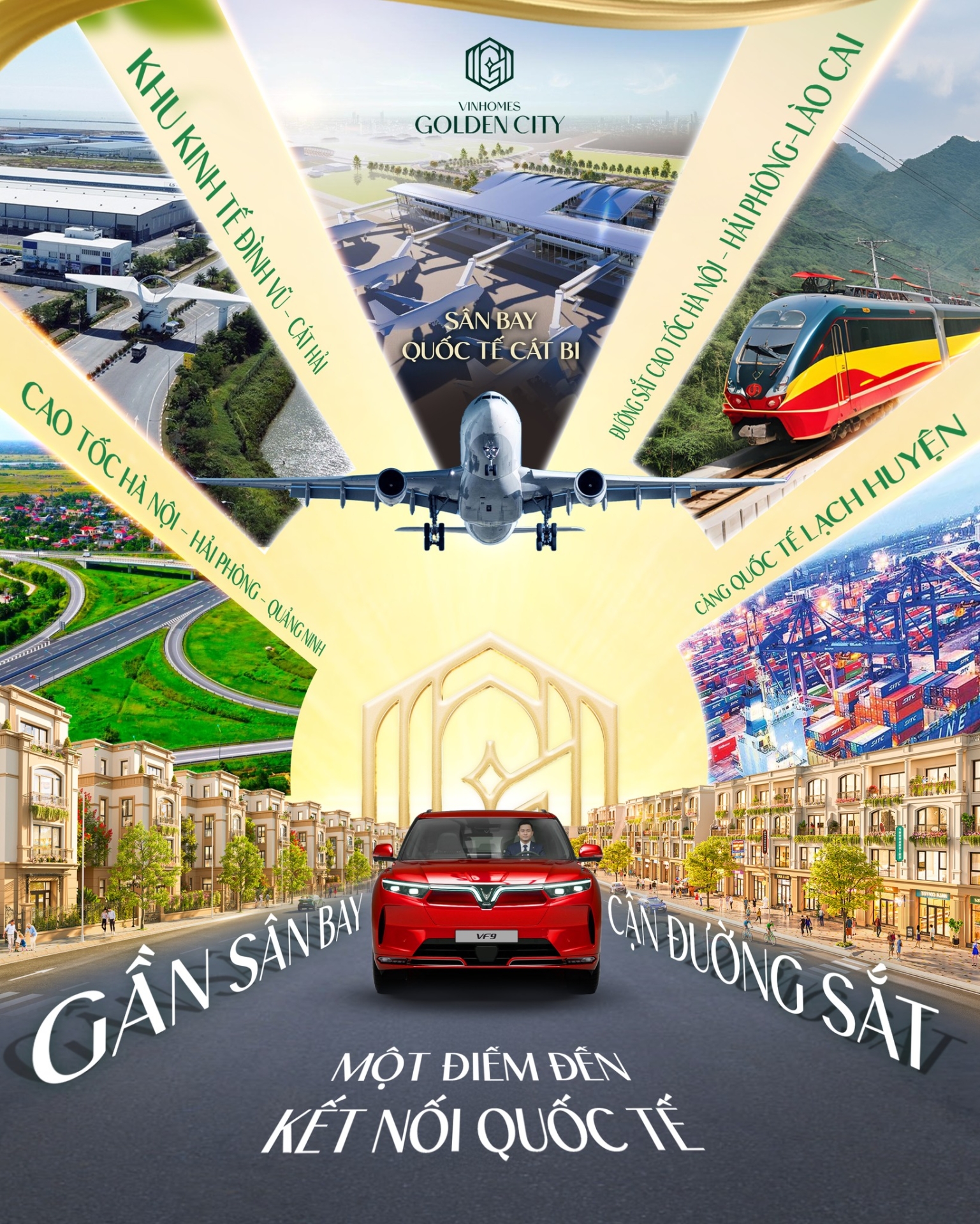 Gần sân bay - Cận đường sắt: Một tọa độ kết nối Quốc tế