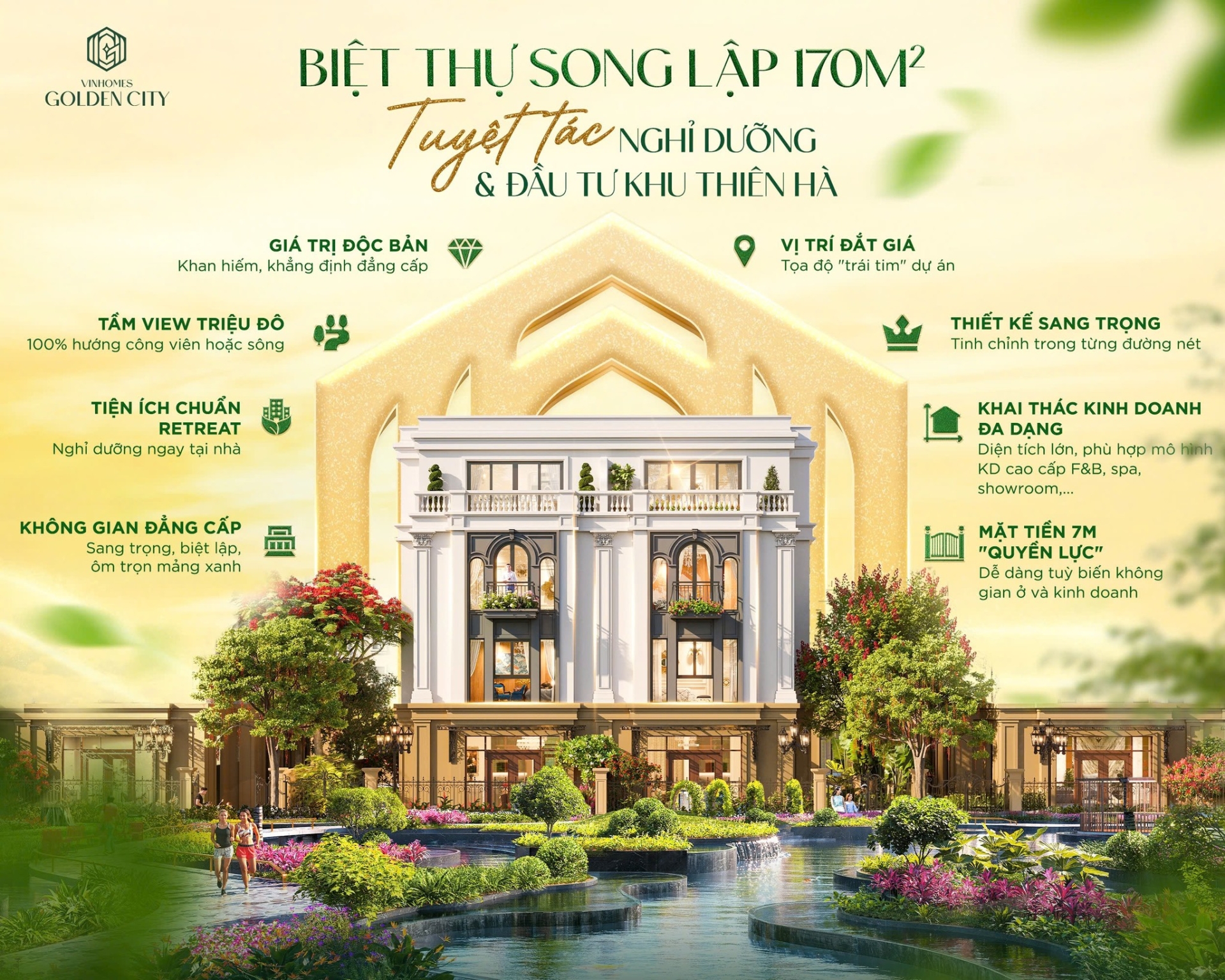 Biệt thự song lập 170m² - Tuyệt tác Nghỉ dưỡng & Đầu tư