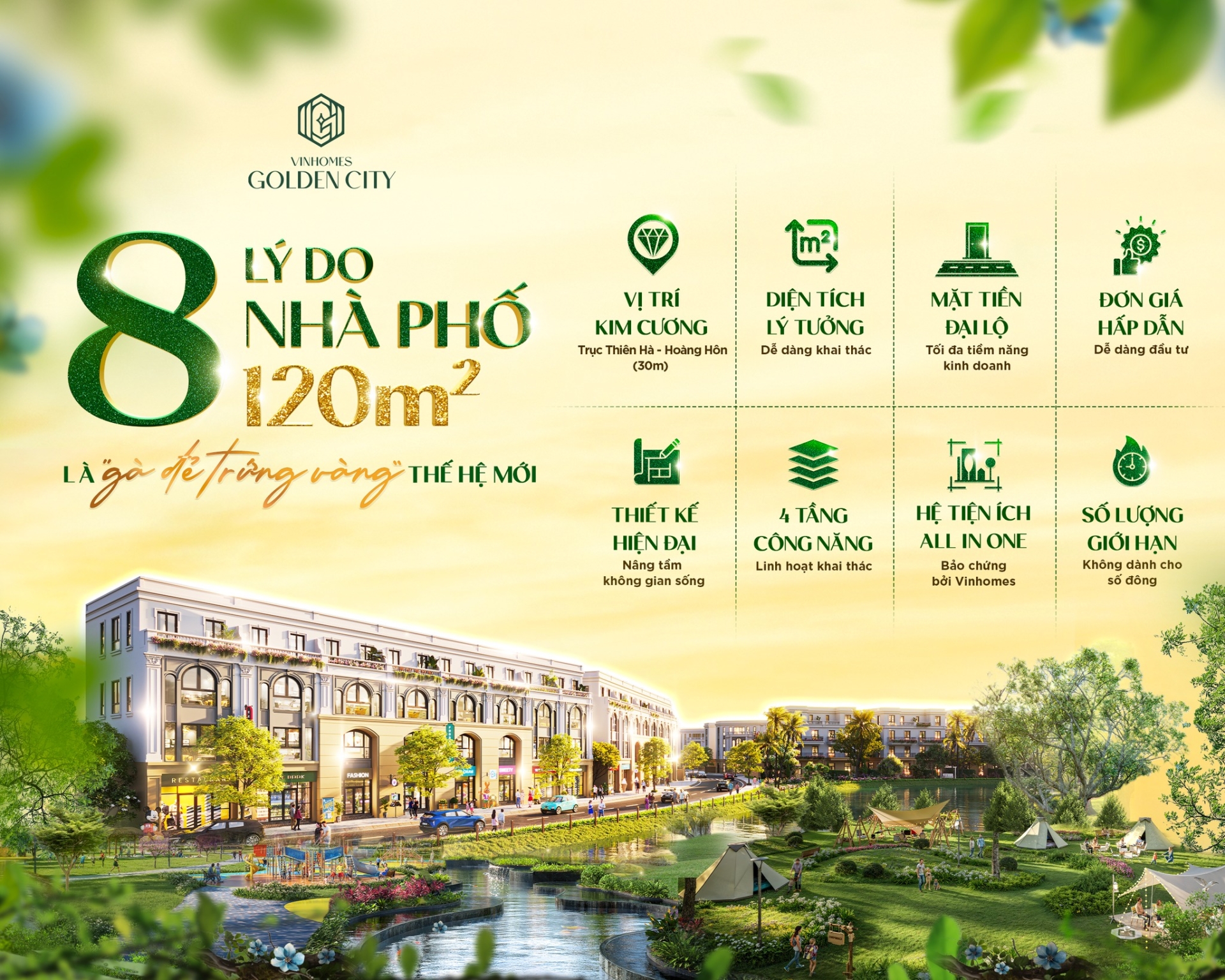 8 lý do Nhà phố 120m² là 
