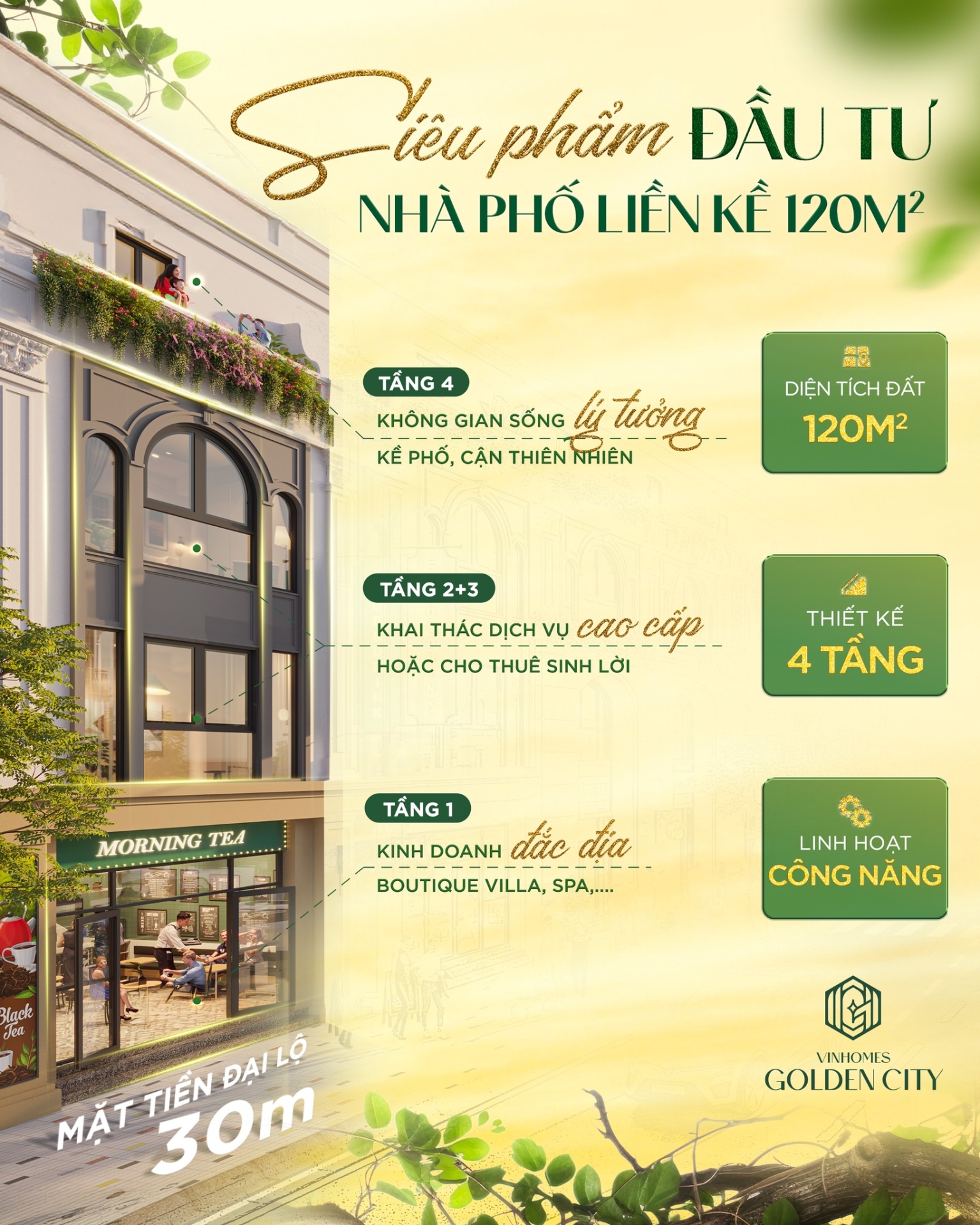 Nhà phố 120m2 - Tích sản truyền đời, sinh lời vô hạn