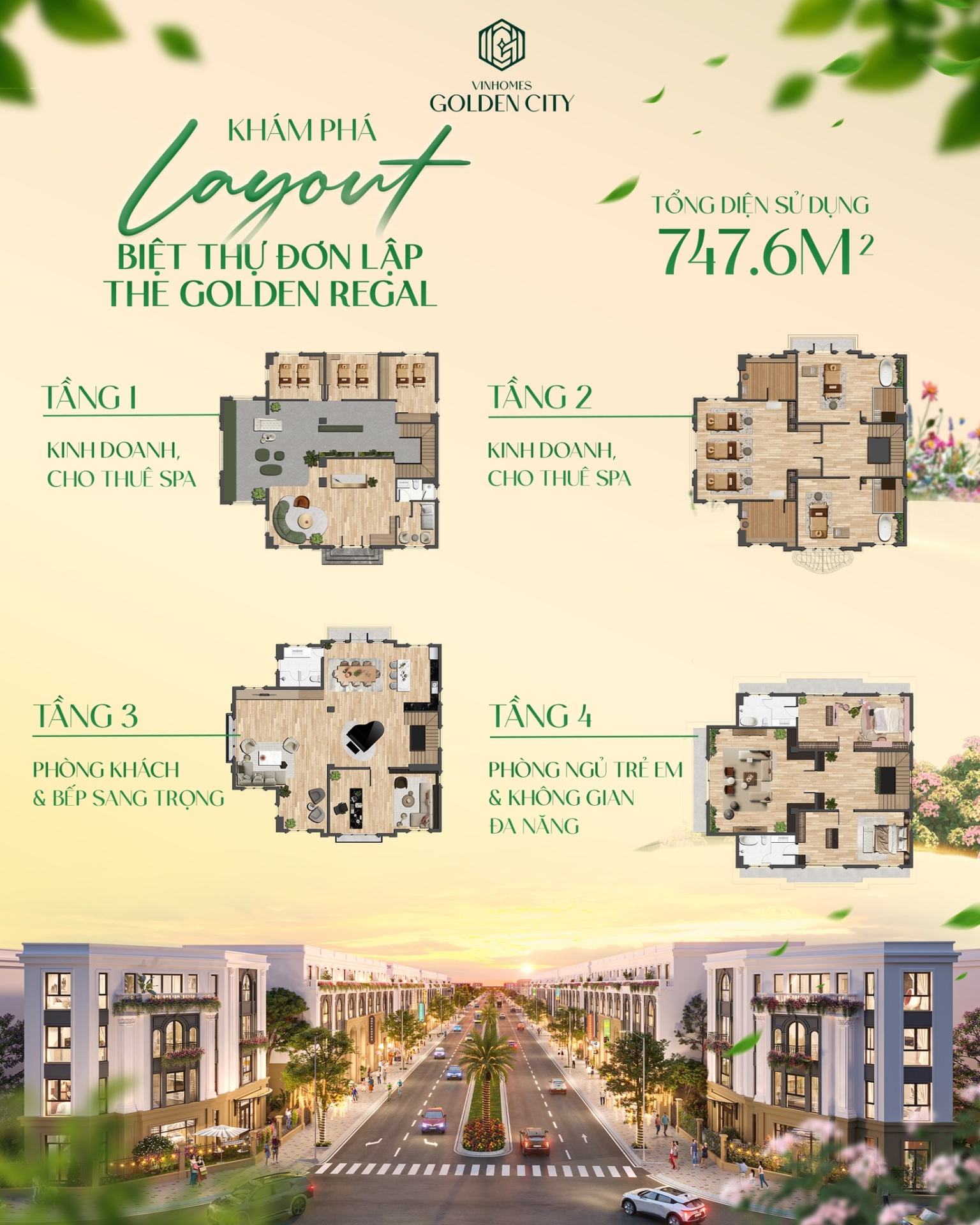 Bên trong Biệt thự Đơn Lập The Golden Regal có gì?