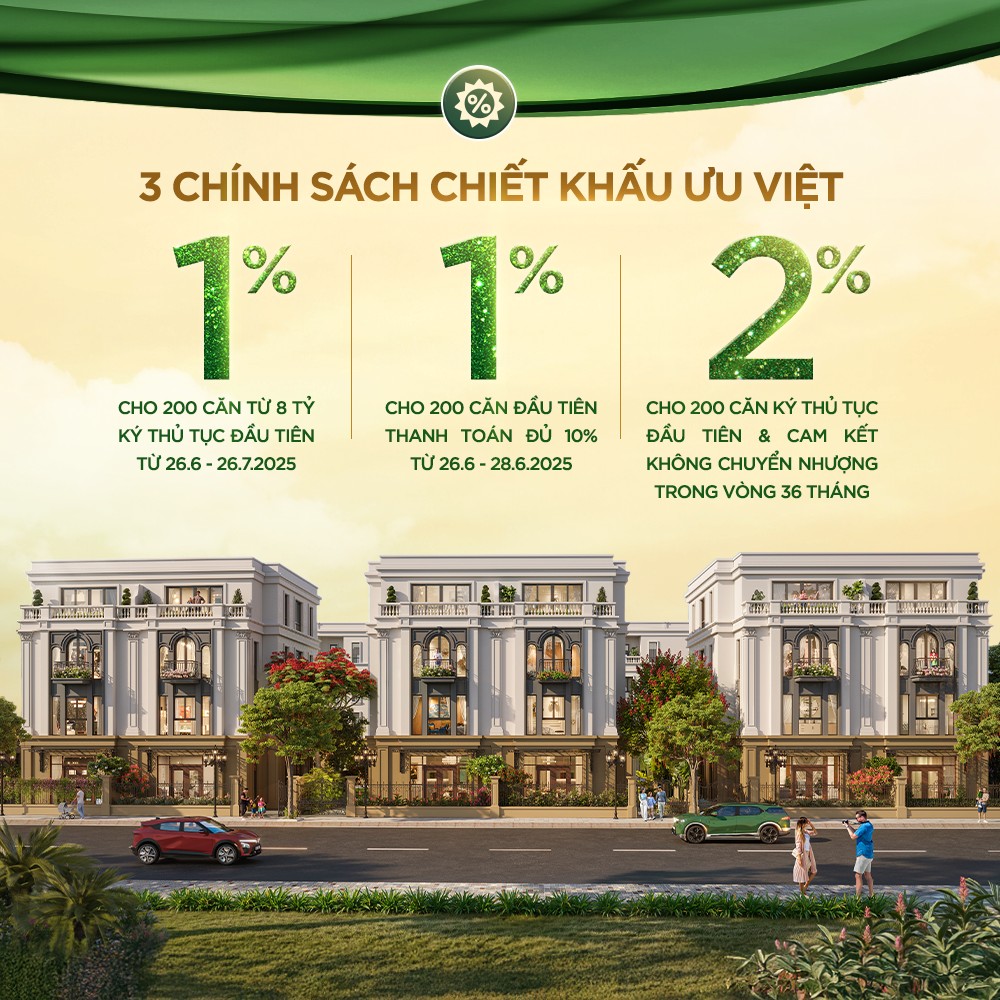 Chính sách bán hàng hấp dẫn chỉ có tại Vinhomes Golden City
