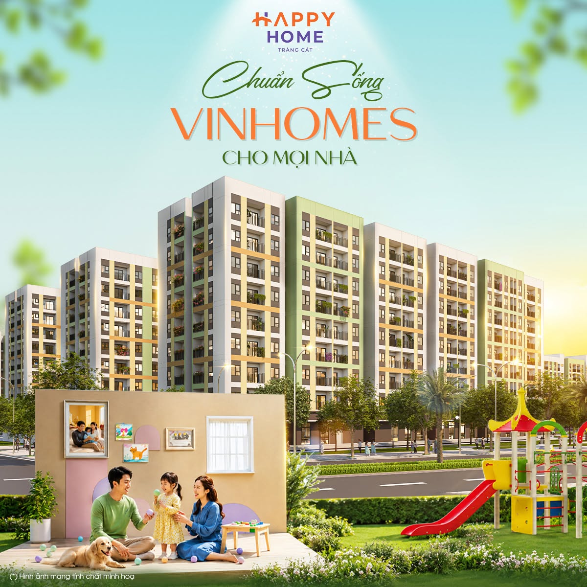 Chuẩn sống Vinhomes cho mọi nh&agrave;: Tại đại đ&ocirc; thị Happy Home Tr&agrave;ng C&aacute;t, ước mơ về một kh&ocirc;ng gian sống chất lượng c&ugrave;ng mức gi&aacute; hợp l&yacute; chưa bao giờ gần gũi đến thế. Đ&acirc;y ch&iacute;nh l&agrave; cơ hội v&agrave;ng để mỗi gia đ&igrave;nh hiện thực h&oacute;a giấc mơ an cư lạc nghiệp dưới sự bảo chứng từ Vinhomes.