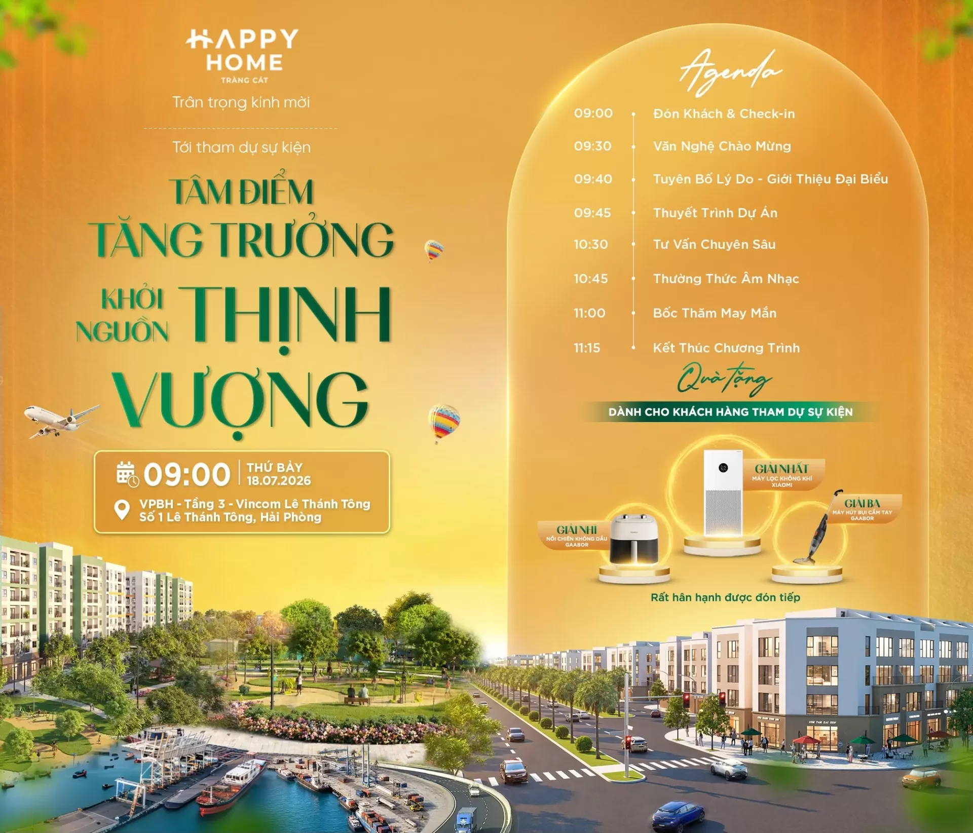 Sự kiện giới thiệu dự án Happy Home Tràng Cát: Tâm điểm tăng trưởng - Khởi nguồn thịnh vượng