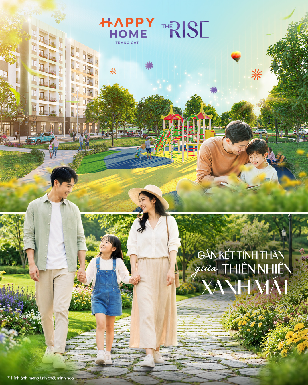 [Bất Động Sản 68 - batdongsan68.vn] Happy Home Tr&agrave;ng C&aacute;t - Hải Ph&ograve;ng: Vượt xa những chuẩn mực của một căn hộ th&ocirc;ng thường, The Rise mang đến đặc quyền sống c&ugrave;ng với thi&ecirc;n nhi&ecirc;n mỗi ng&agrave;y. Sự hiện diện của C&ocirc;ng vi&ecirc;n Kết Nối v&agrave; Vườn Tương Lai ngay trong nội khu l&agrave; minh chứng cho một quy hoạch lấy con người v&agrave; sự gắn kết l&agrave;m trọng t&acirc;m.
