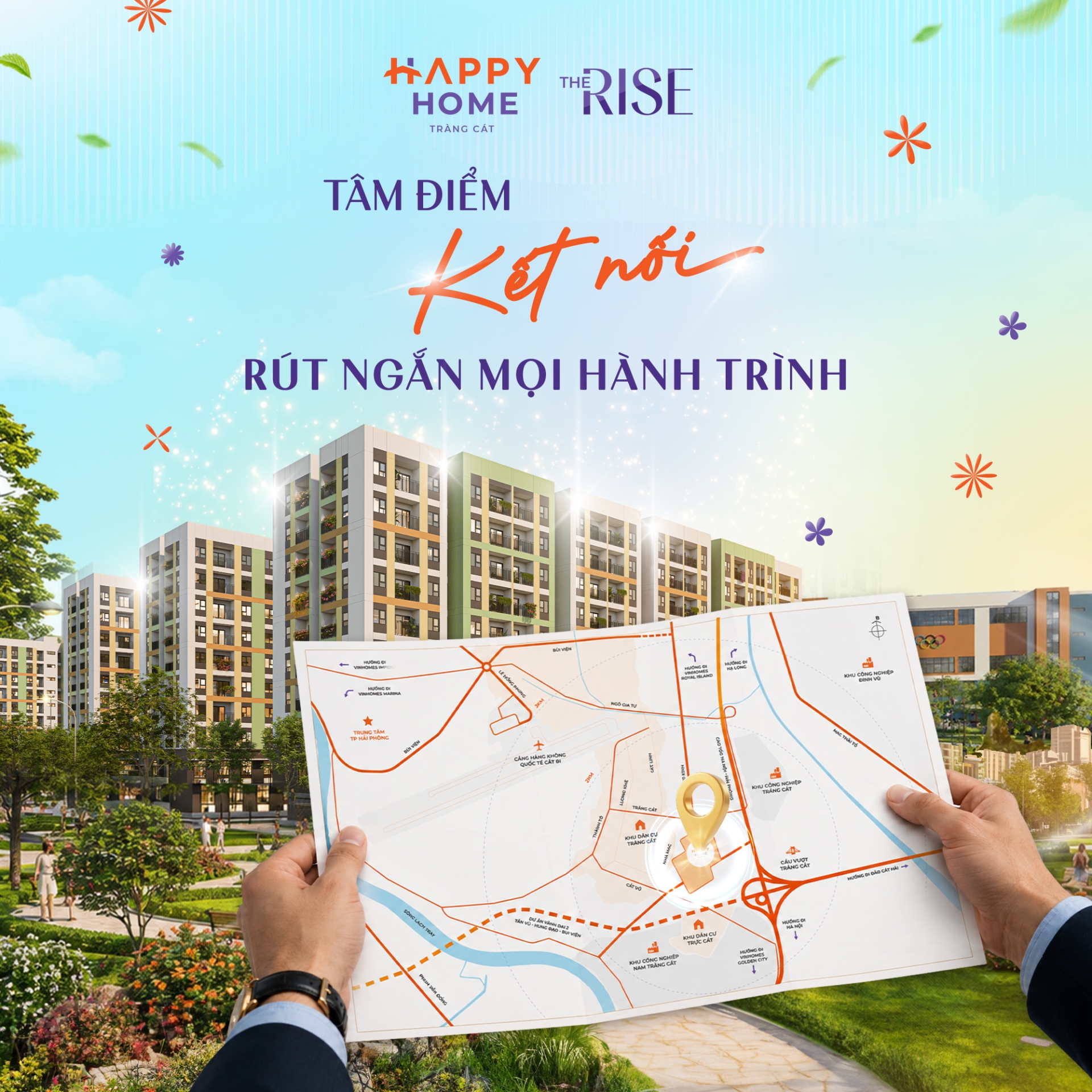 [Bất Động Sản 68 - batdongsan68.vn] Happy Home Tr&agrave;ng C&aacute;t - Hải Ph&ograve;ng: Tại trung t&acirc;m động lực ph&aacute;t triển mới của th&agrave;nh phố Cảng, The Rise x&aacute;c lập một chuẩn mực sống chiến lược d&agrave;nh ri&ecirc;ng cho cộng đồng chuy&ecirc;n gia v&agrave; nh&acirc;n sự tr&igrave;nh độ cao. Đ&acirc;y kh&ocirc;ng chỉ l&agrave; nơi an cư, m&agrave; l&agrave; giải ph&aacute;p giải ph&oacute;ng thời gian v&agrave; tối ưu h&oacute;a hiệu suất sống tại t&acirc;m điểm c&aacute;c đại khu c&ocirc;ng nghiệp. The Rise - Vị thế an cư cho những chủ nh&acirc;n dẫn đầu xu hướng sống hiện đại.