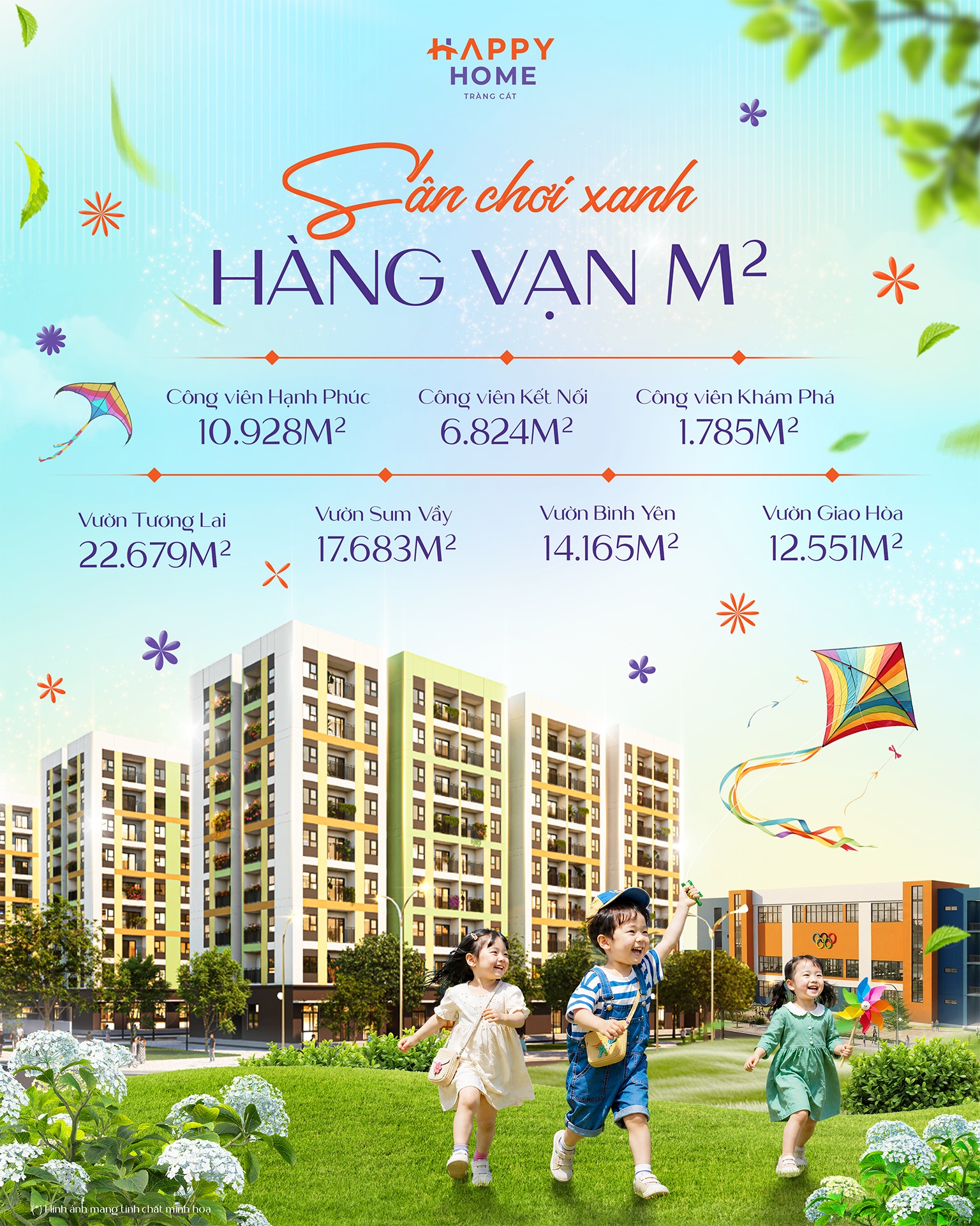 [Bất Động Sản 68 - batdongsan68.vn] Happy Home Tr&agrave;ng C&aacute;t - Hải Ph&ograve;ng: Hiểu được khao kh&aacute;t về một m&ocirc;i trường ph&aacute;t triển l&agrave;nh mạnh cho trẻ nhỏ, Happy Home Tr&agrave;ng C&aacute;t kiến tạo n&ecirc;n một miền xanh thuần khiết, giải quyết triệt để b&agrave;i to&aacute;n thiếu hụt s&acirc;n chơi đ&ocirc; thị tại trung t&acirc;m phố Cảng. Happy Home - nơi mỗi ng&agrave;y thức giấc, con đều được ch&agrave;o đ&oacute;n bằng một kh&ocirc;ng gian sống chuẩn mực, an t&acirc;m tuyệt đối.