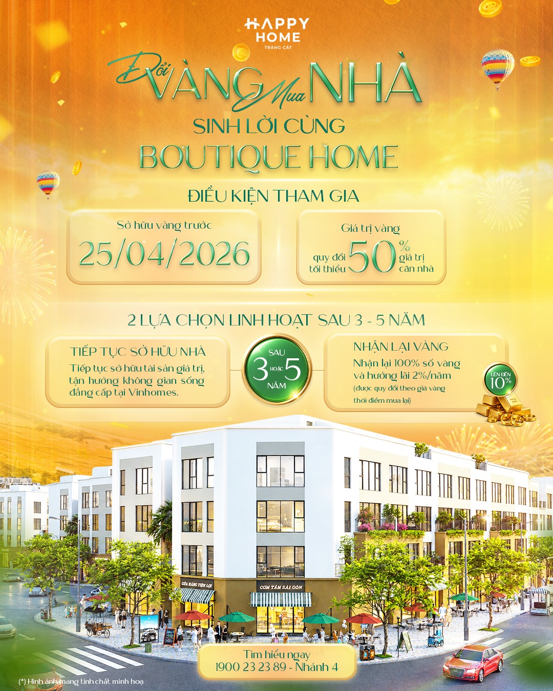 Đổi vàng mua nhà sinh lời cùng Boutique Home