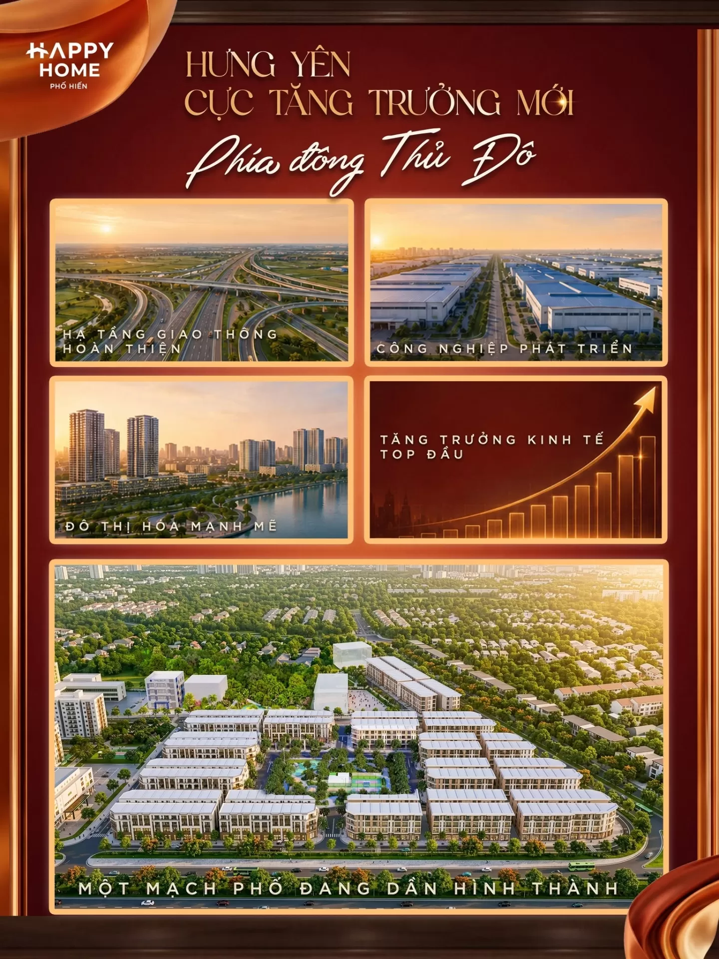 Hưng Y&ecirc;n vươn l&ecirc;n th&agrave;nh cực tăng trưởng mới ph&iacute;a Đ&ocirc;ng Thủ Đ&ocirc; nhờ hạ tầng, c&ocirc;ng nghiệp v&agrave; đ&ocirc; thị h&oacute;a bứt ph&aacute;. Kh&aacute;m ph&aacute; ngay tiềm năng v&ugrave;ng đất mới!