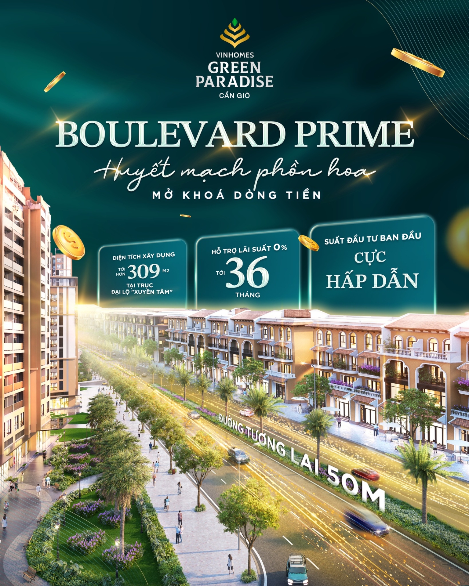 Boulevard Prime - Huyết mạch phồn hoa kiến tạo dòng tiền triệu đô, nơi mọi nhà đầu tư đều muốn đặt chỗ trước khi giá trị bùng nổ