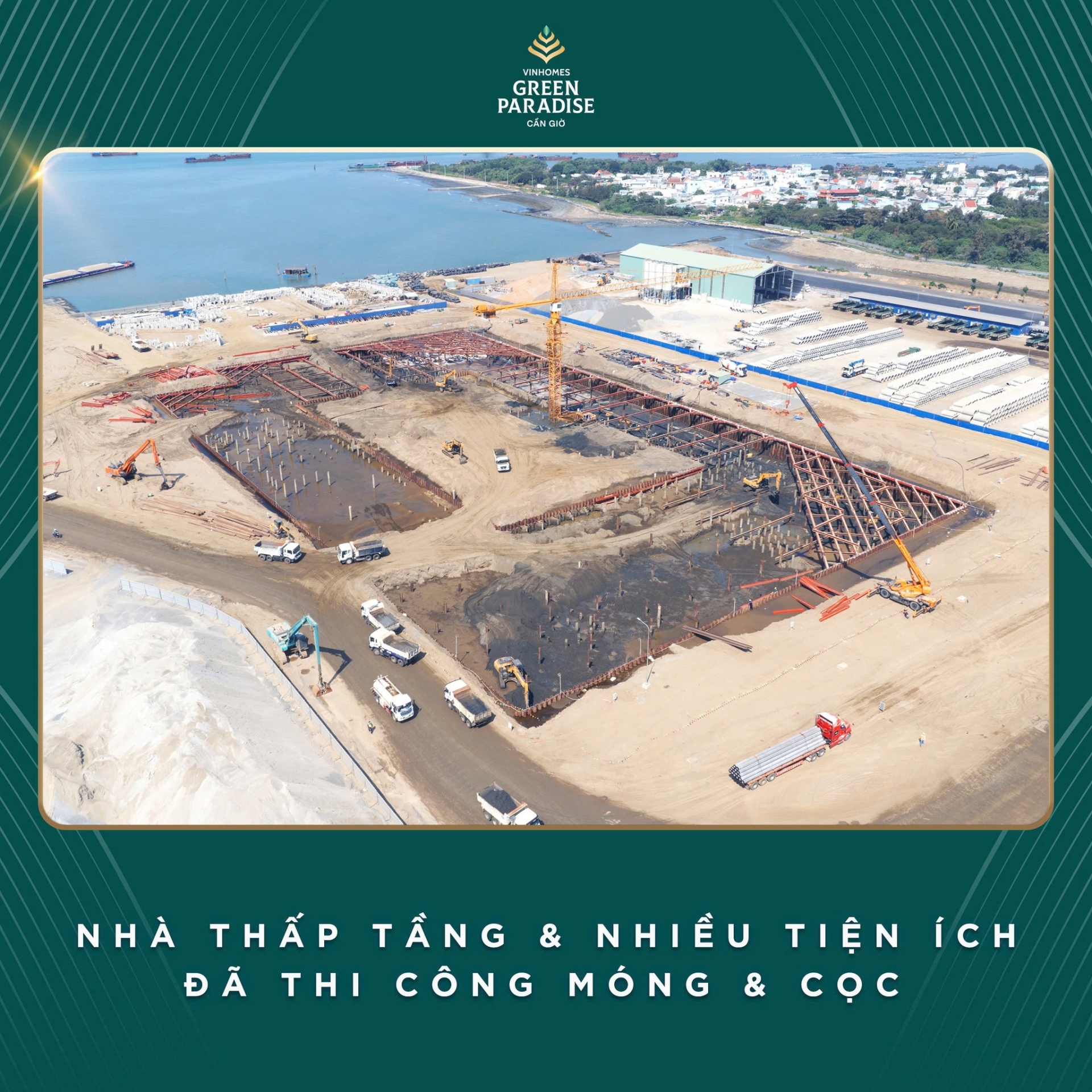 Cập nhật tiến độ xây dựng Vinhomes Green Paradise Cần Giờ đến hết Tháng 01.2026