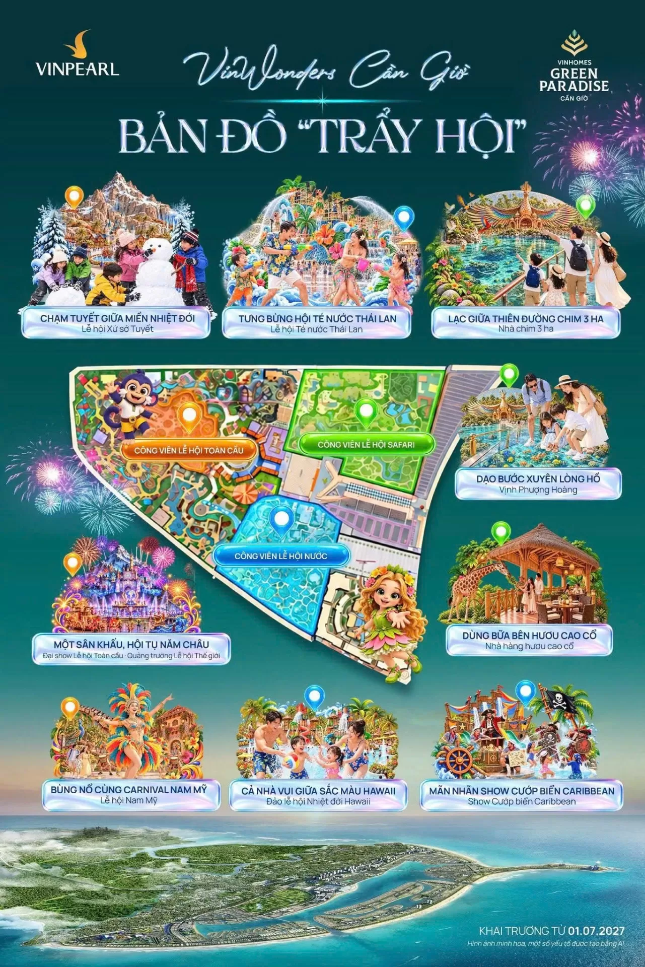 Mở bản đồ VinWonders Cần Giờ, ghim cuộc hẹn trẩy hội!