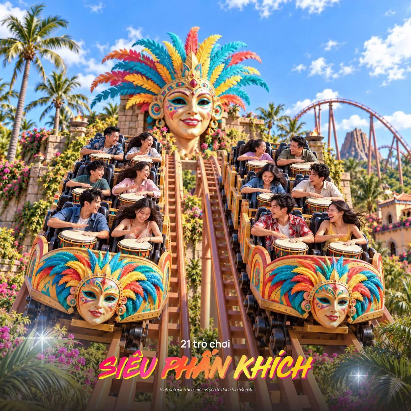 Cả một trời sắc màu Nam Mỹ sẽ bừng sáng trong đại hội Carnival tại VinWonders Cần Giờ