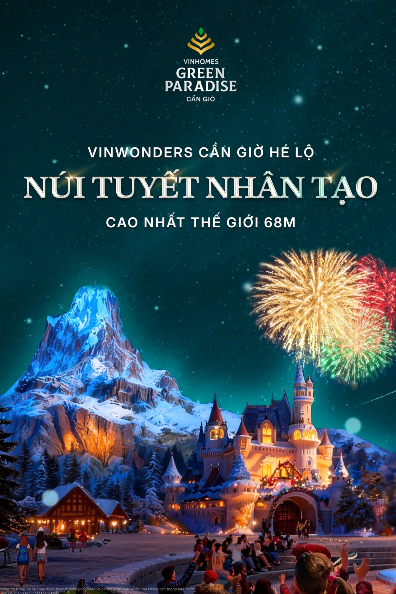 VinWonders Cần Giờ hé lộ núi tuyết nhân tạo cao nhất Thế Giới 68m
