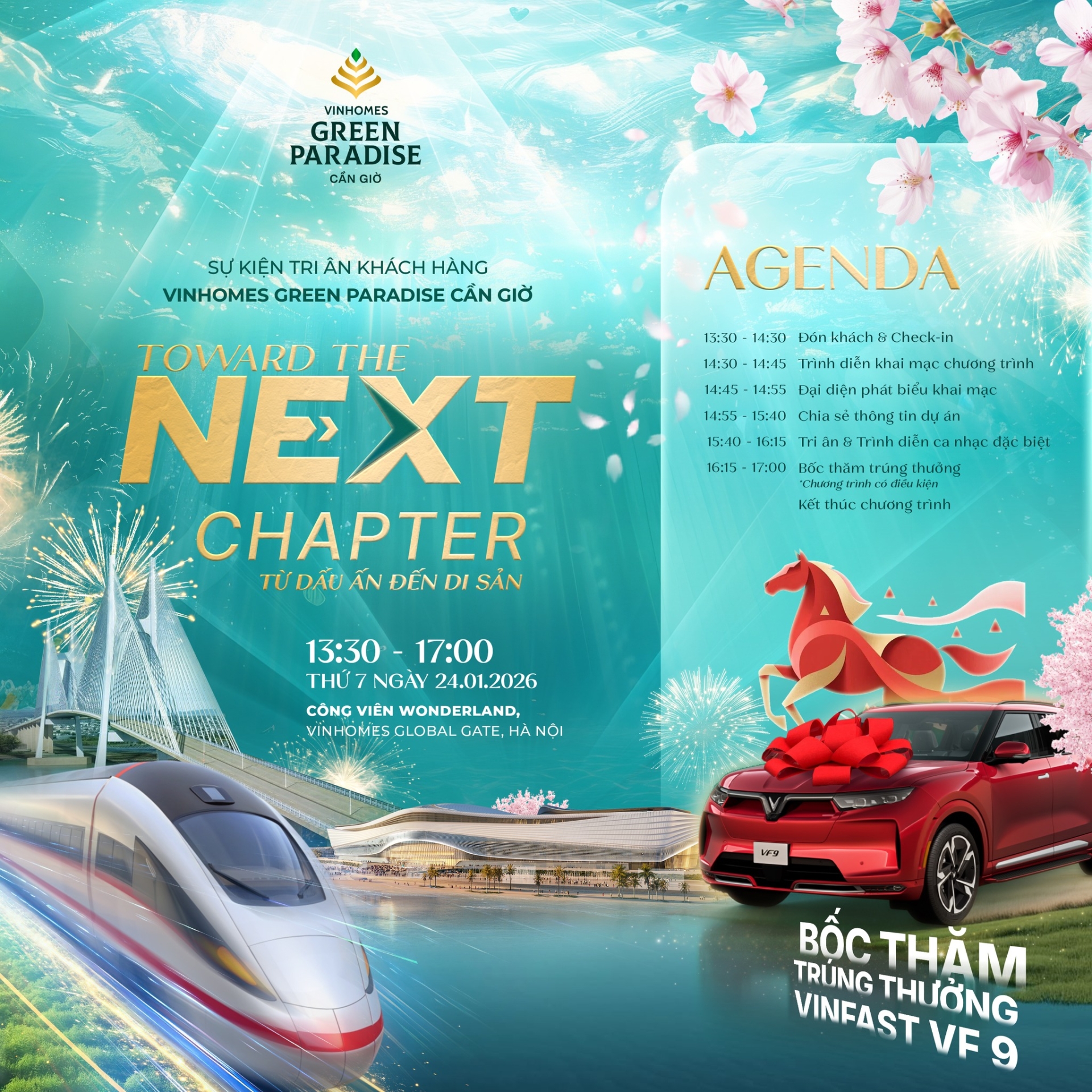 Đón chờ không khí bùng nổ của Sự kiện tri ân khách hàng Vinhomes Green Paradise Cần Giờ tại Hà Nội - Toward The Next Chapter