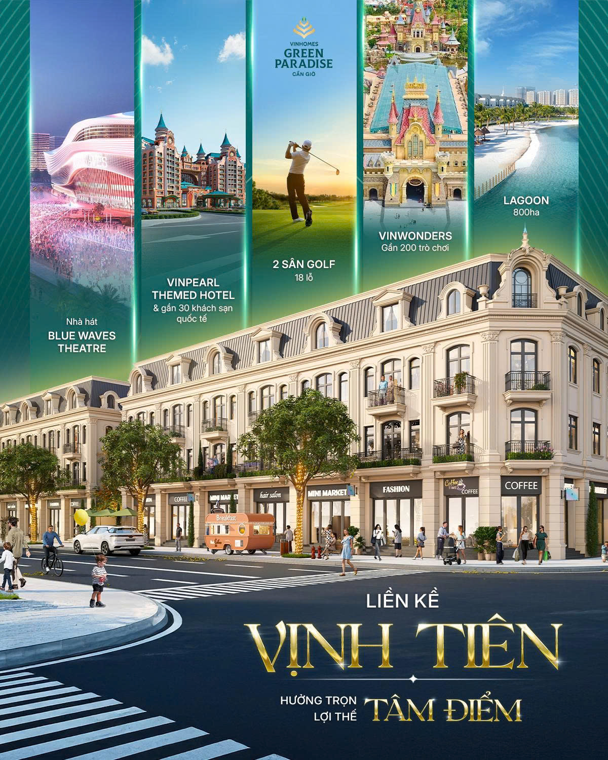 Liền kề Vịnh Tiên - Là cả một Thế giới Giải trí, Nghỉ dưỡng sống động