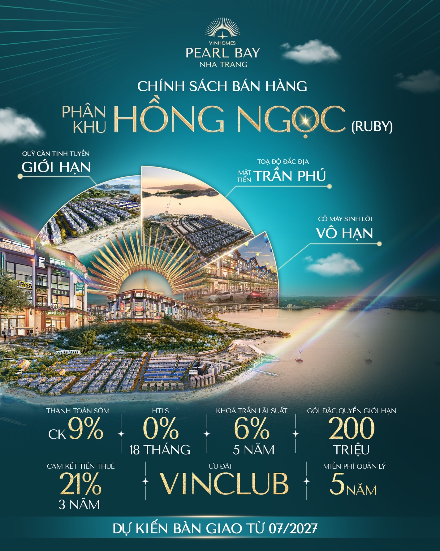 Chính sách bán hàng Phân khu Hồng Ngọc (Ruby) dự án Vinhomes Pearl Bay