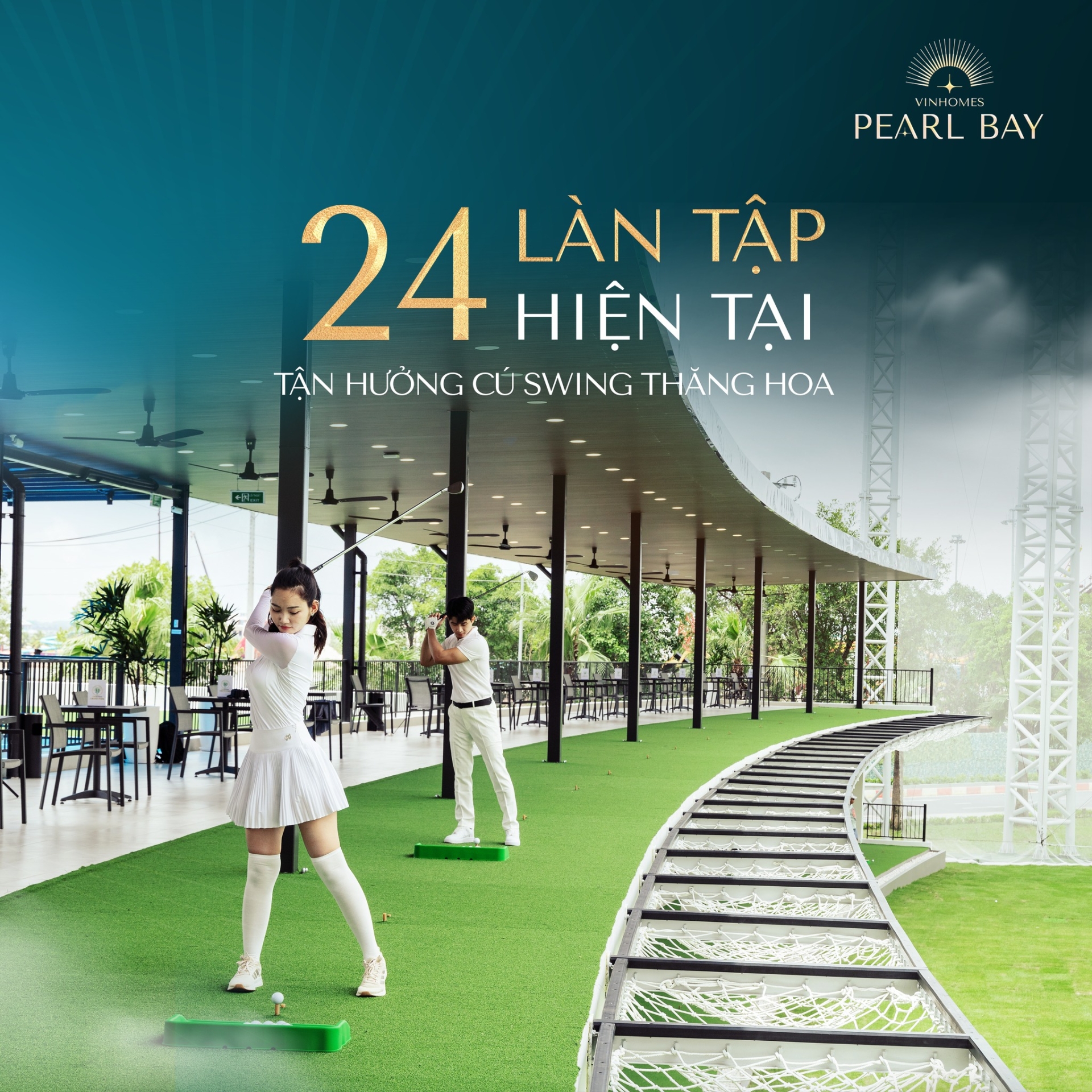 Sân tập golf 2 tầng - Đặc quyền VIP cho cư dân Vinhomes Pearl Bay