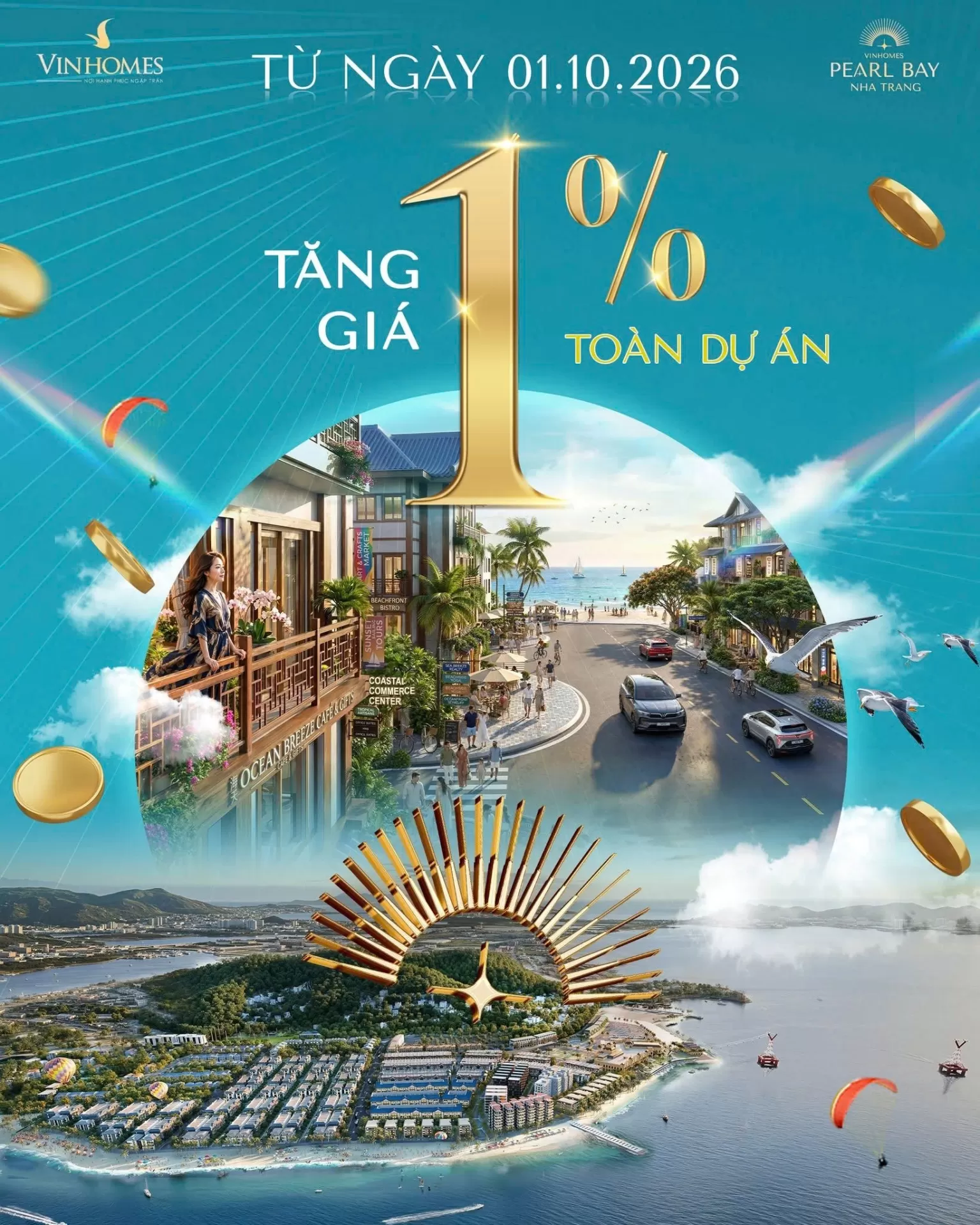 Cập nhật thông tin Vinhomes Pearl Bay tăng giá 1% từ 01/10/2026. Xem ngay giá bán Vinhomes Pearl Bay mới nhất và quỹ căn tại dự án Vinhomes Pearl Bay.