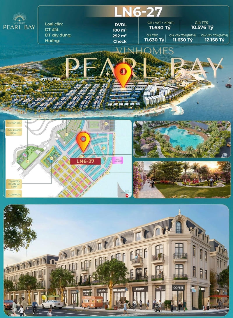 Nh&agrave; phố Lam Ngọc Vinhomes Pearl Bay liền kề
