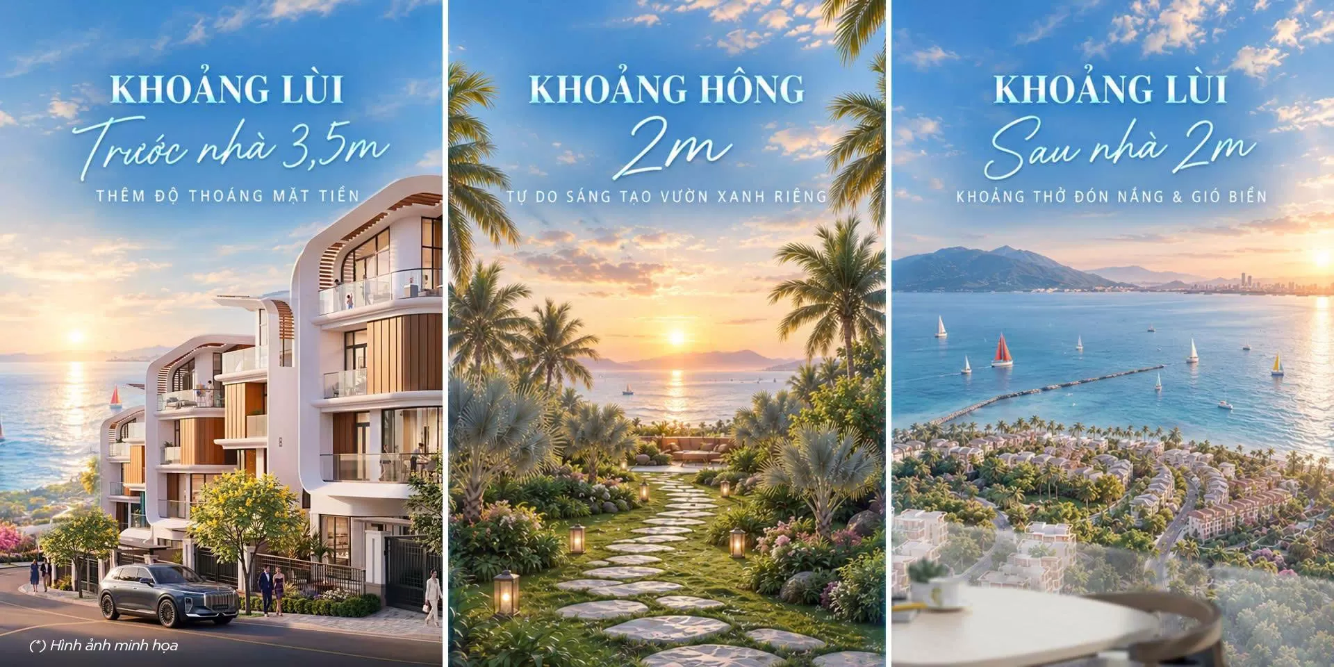 Biệt thự đơn lập Vịnh Mây - Khoảng lùi rộng cho khoảng xanh riêng