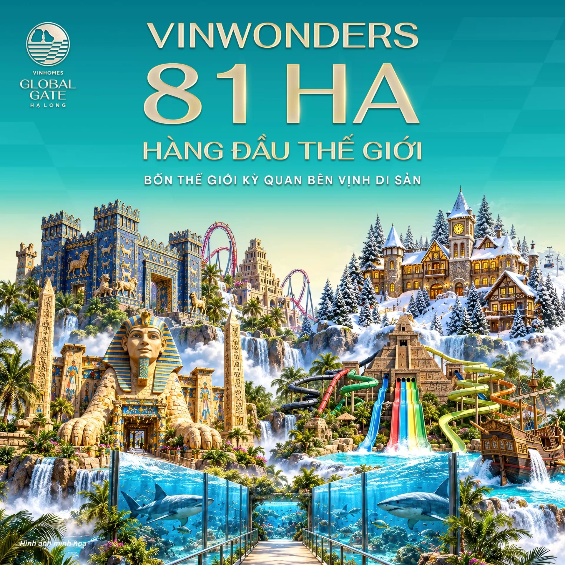 VinWonders 81ha - Bốn thế giới kỳ quan bên Vịnh Di Sản
