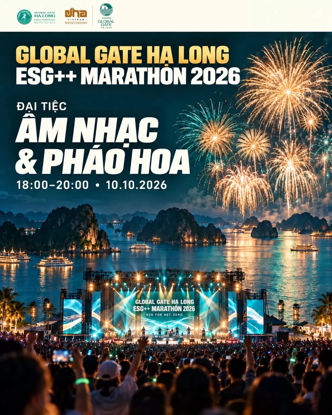 Đại tiệc âm nhạc và pháo hoa đón chào runner