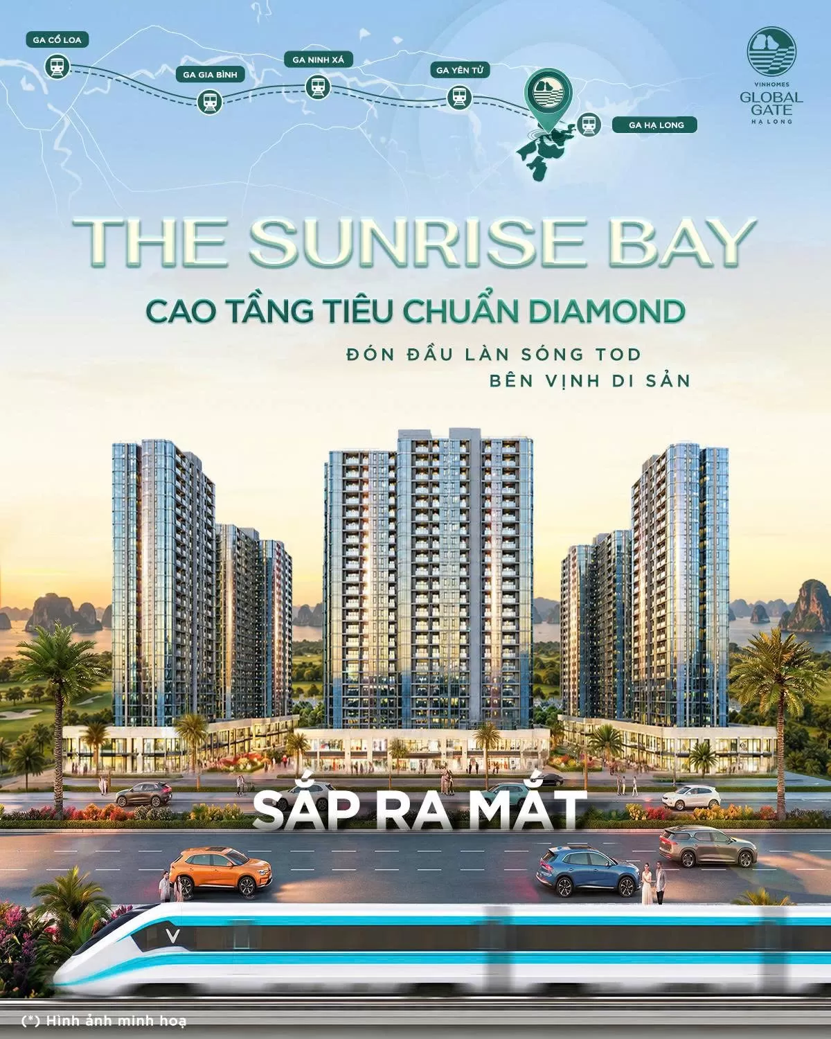 Khám phá The Sunrise Bay thuộc Vinhomes Global Gate Hạ Long. Tận hưởng tiêu chuẩn sống Diamond thượng lưu và đón đầu làn sóng TOD gia tăng giá trị tài sản mạnh mẽ.