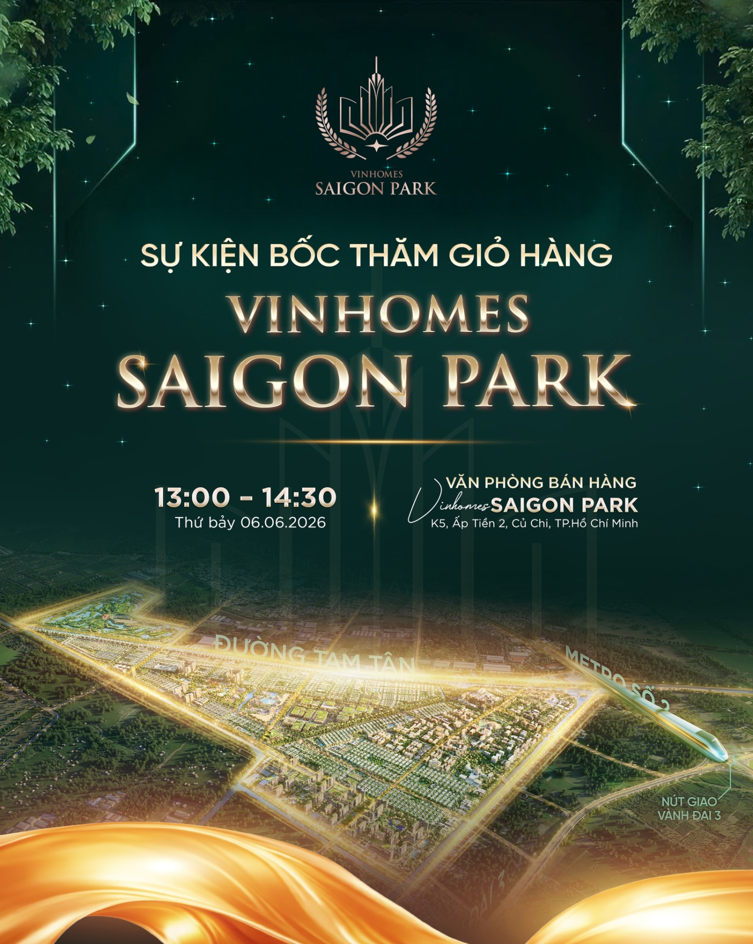 Cùng chờ đón sự kiện bốc thăm giỏ hàng - Cuộc đua kiến tạo kỷ nguyên mới Vinhomes Saigon Park