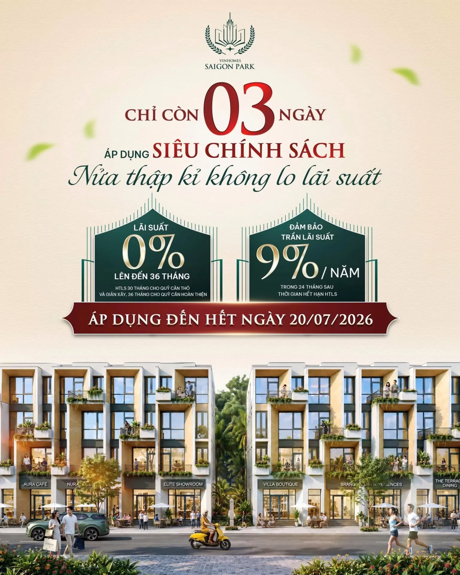 Chỉ còn 3 ngày: Cơ hội cuối cùng sở hữu Vinhomes Saigon Park với chính sách 