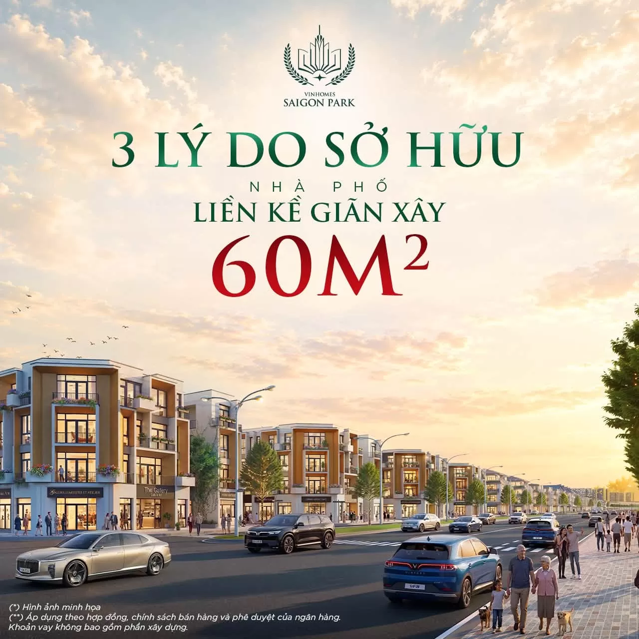 Khám phá 3 lý do nên sở hữu nhà phố liền kề giãn xây 60m2 tại Vinhomes Sài Gòn Park với lộ trình tài chính linh hoạt và chủ động vốn kinh doanh.