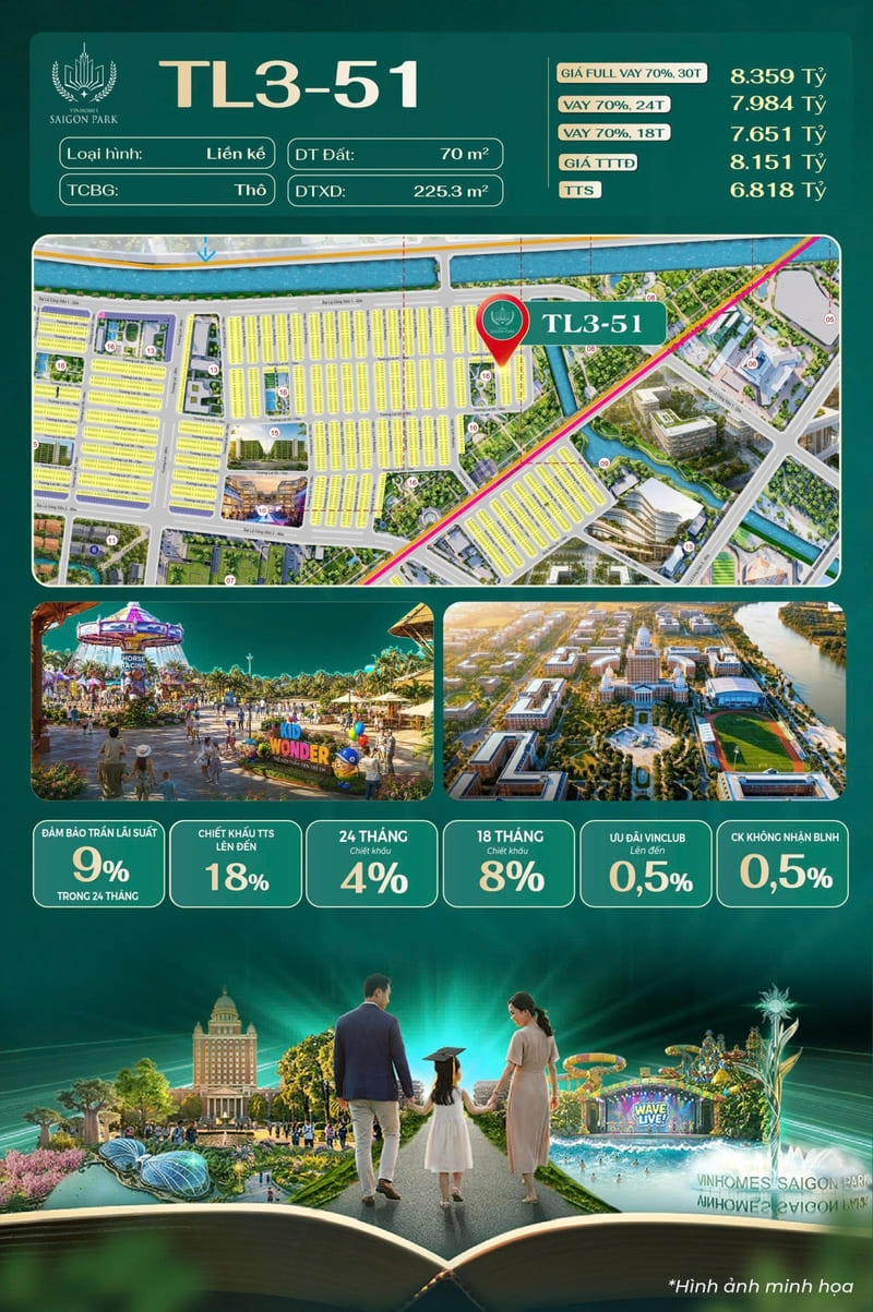 Liền kề Vinhomes S&agrave;i G&ograve;n Park căn 1