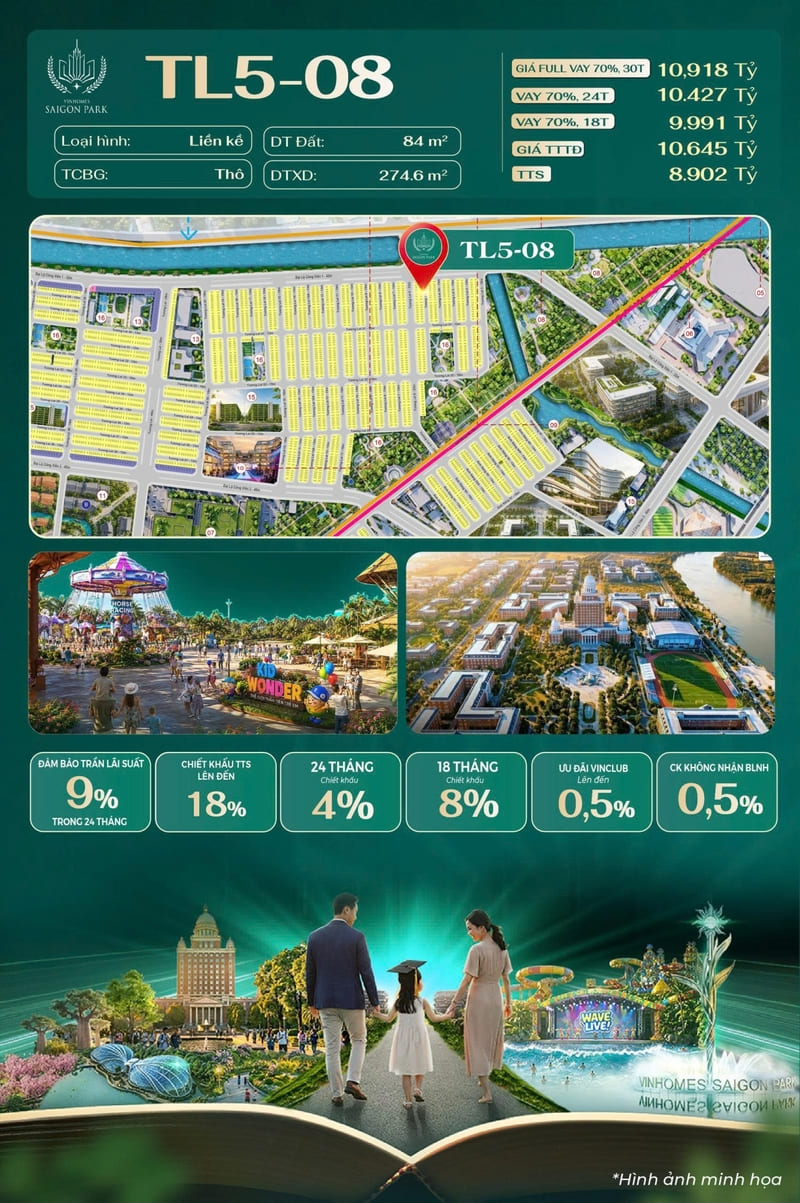 Liền kề Vinhomes S&agrave;i G&ograve;n Park căn 2