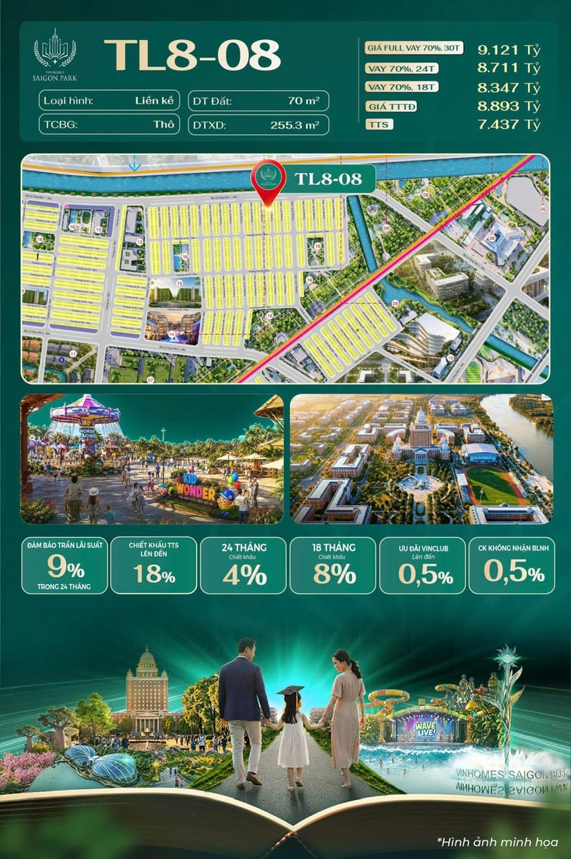 Liền kề Vinhomes S&agrave;i G&ograve;n Park căn 6