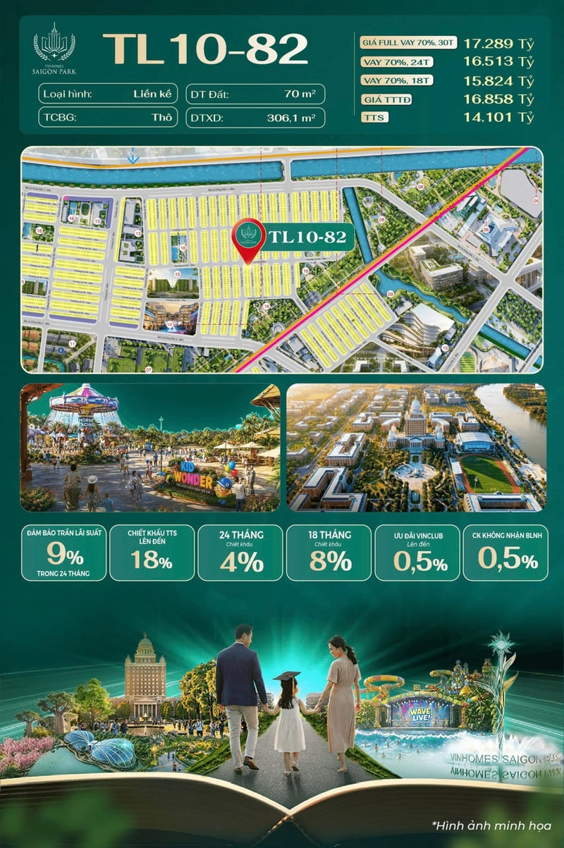 Liền kề Vinhomes S&agrave;i G&ograve;n Park căn 7
